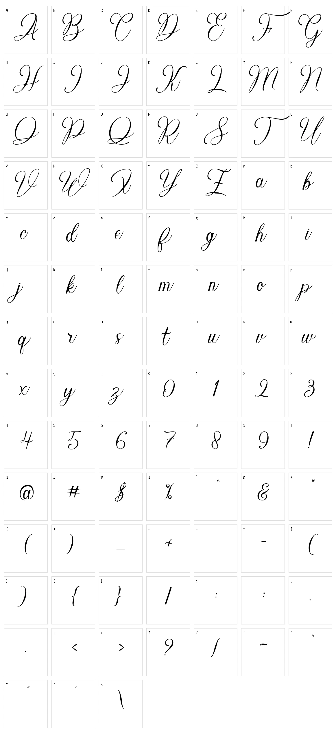 Resillia Character Set