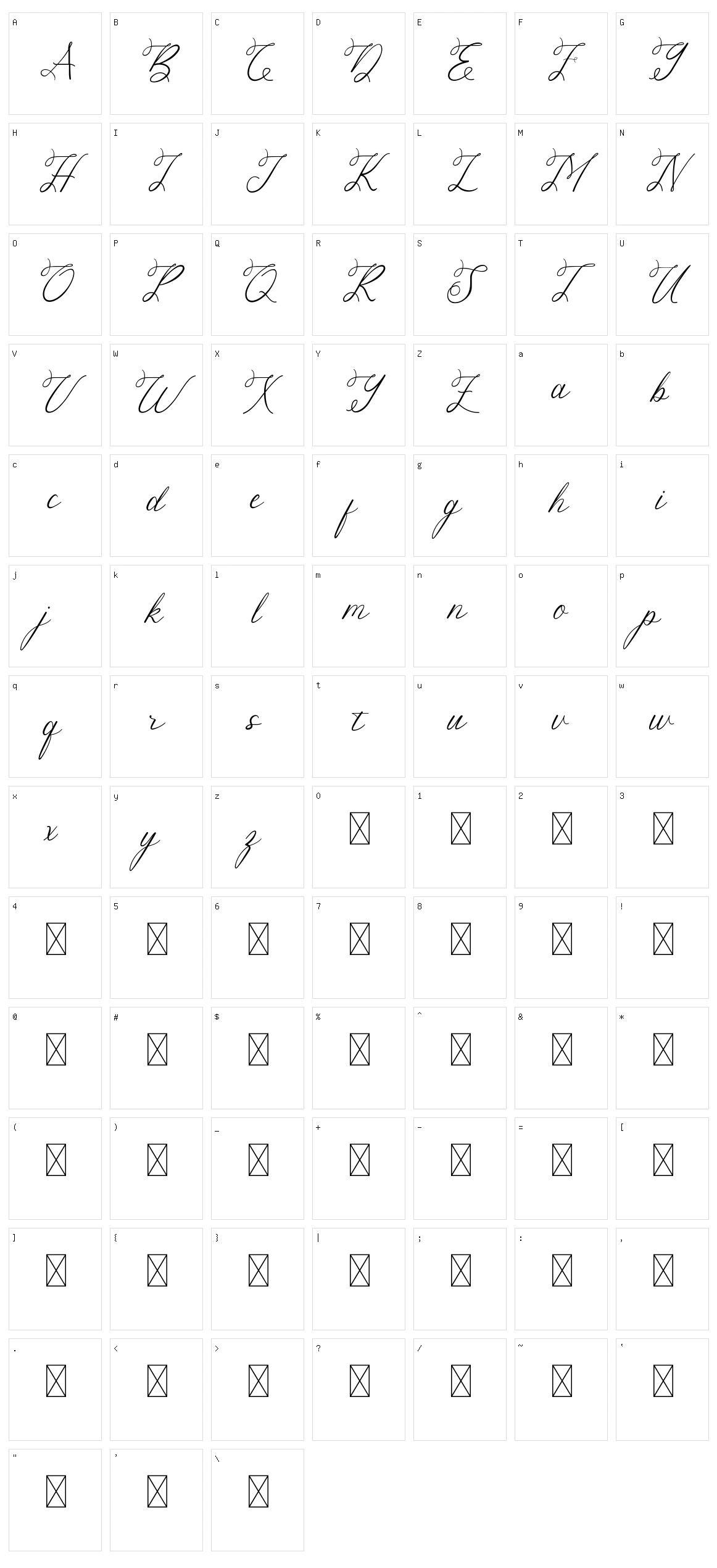 Romantic Life Character Set