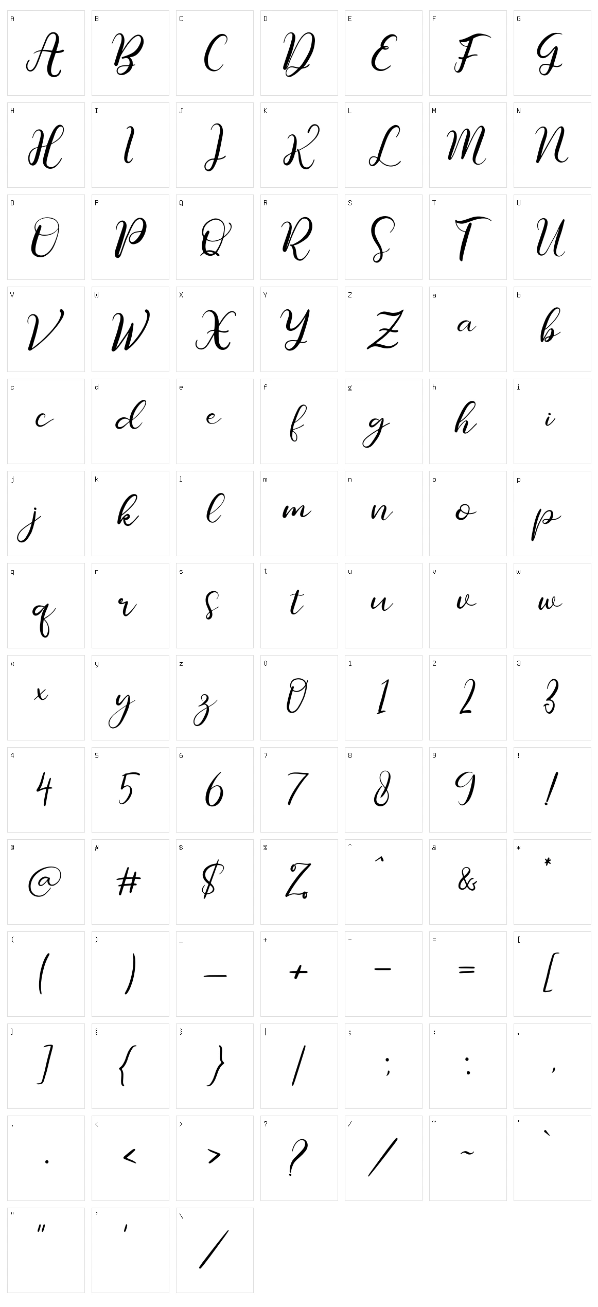 Roslitta Aganta Character Set