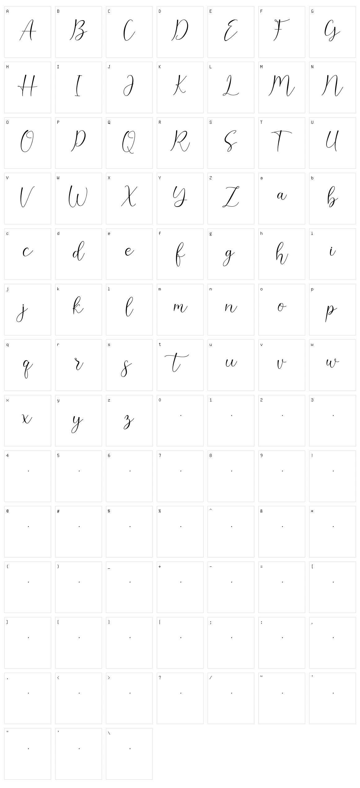 Rusthian Character Set