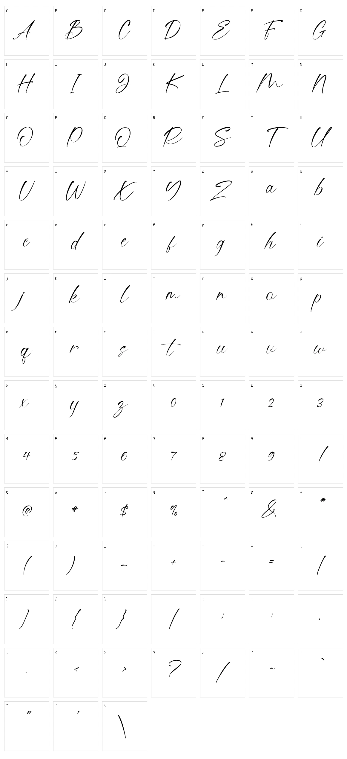 Ruttany Character Set