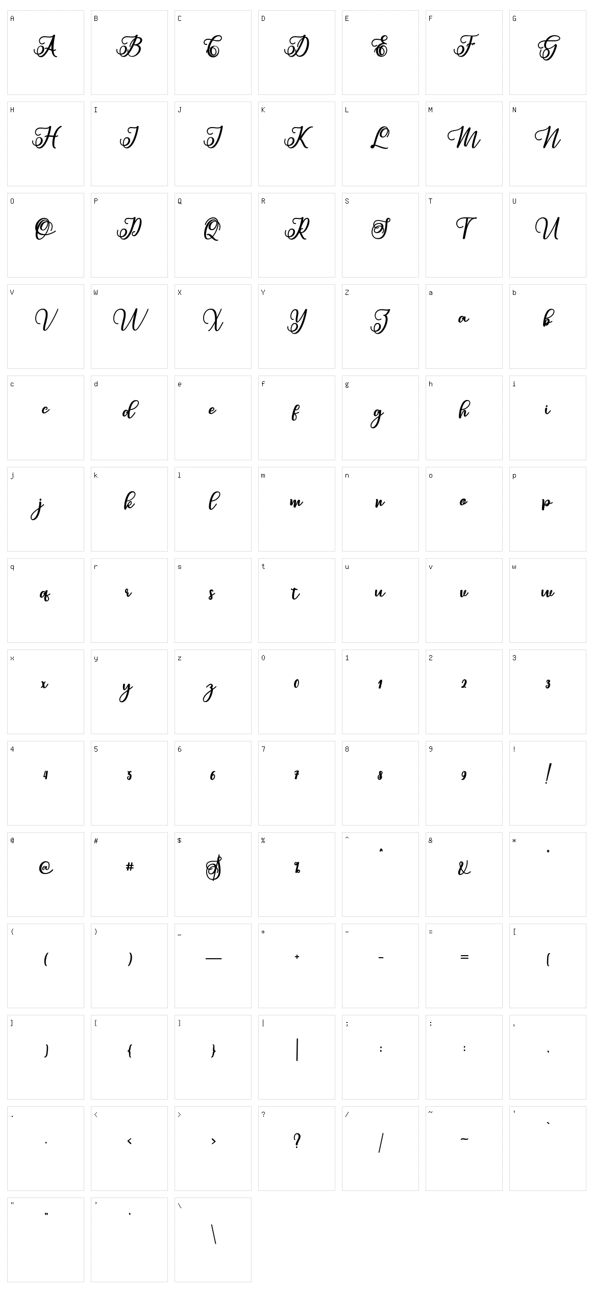 Sabena Character Set