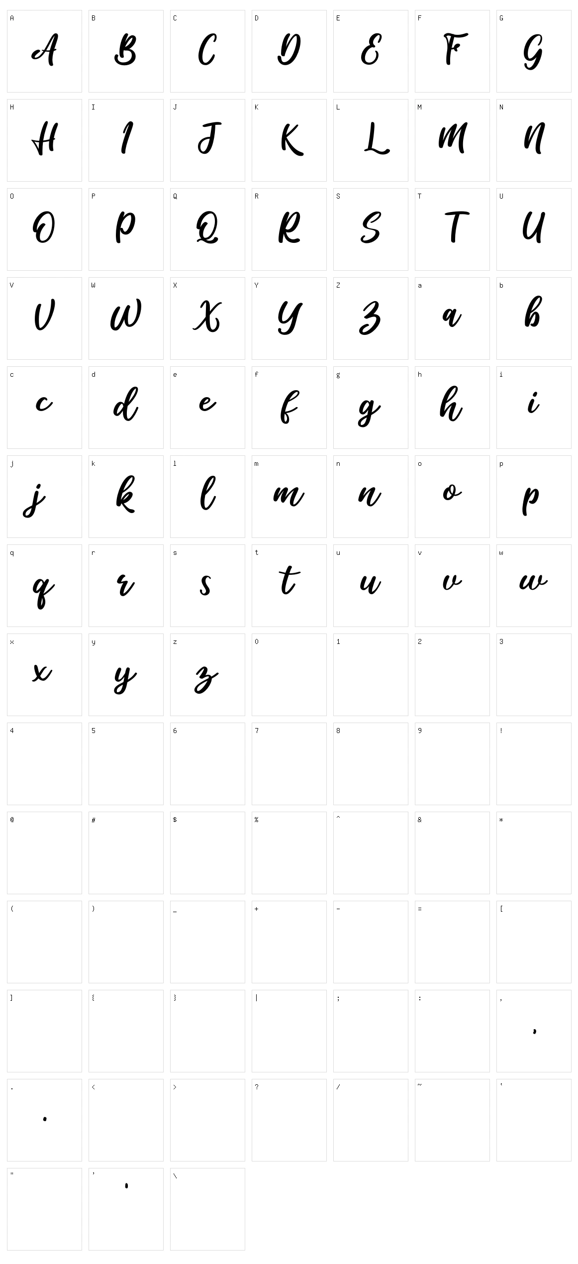 Salika Character Set