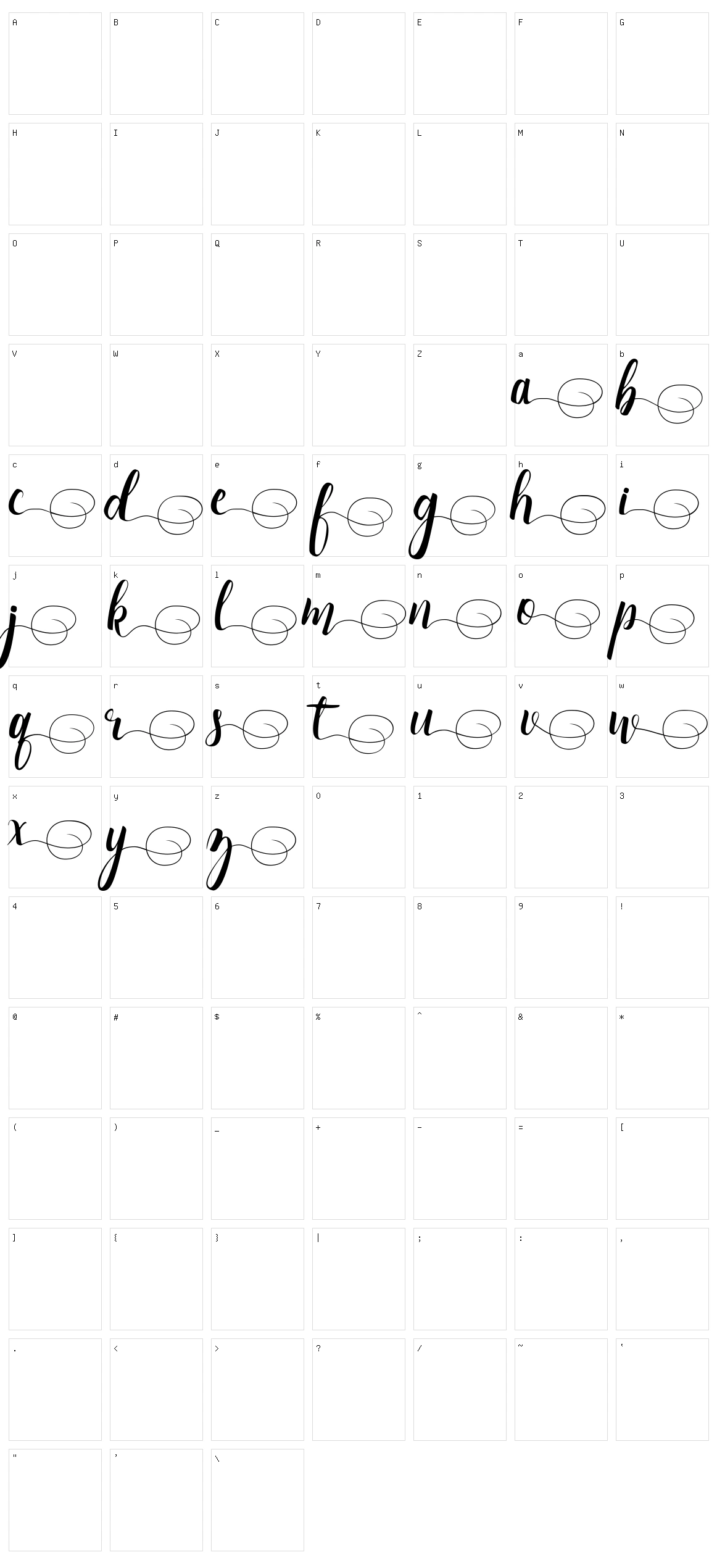 Sallas Character Set