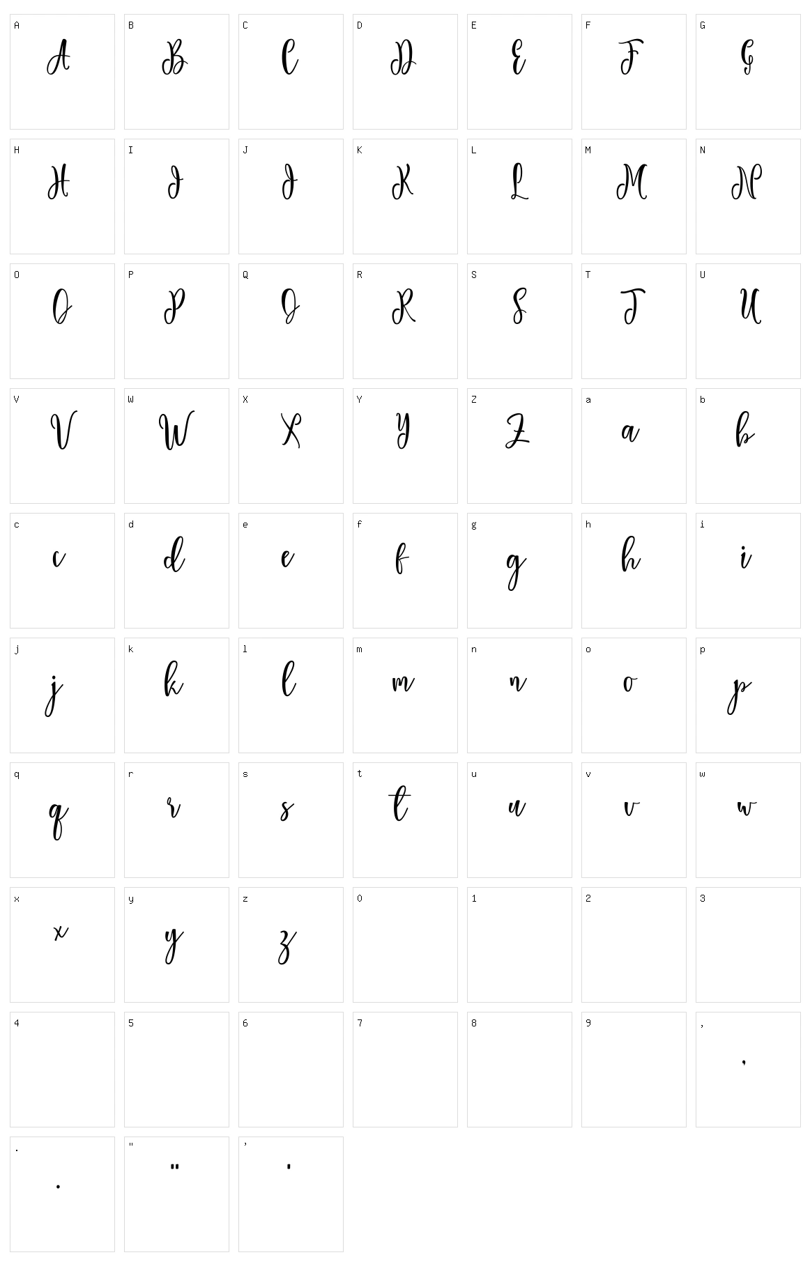 Sallat Character Set