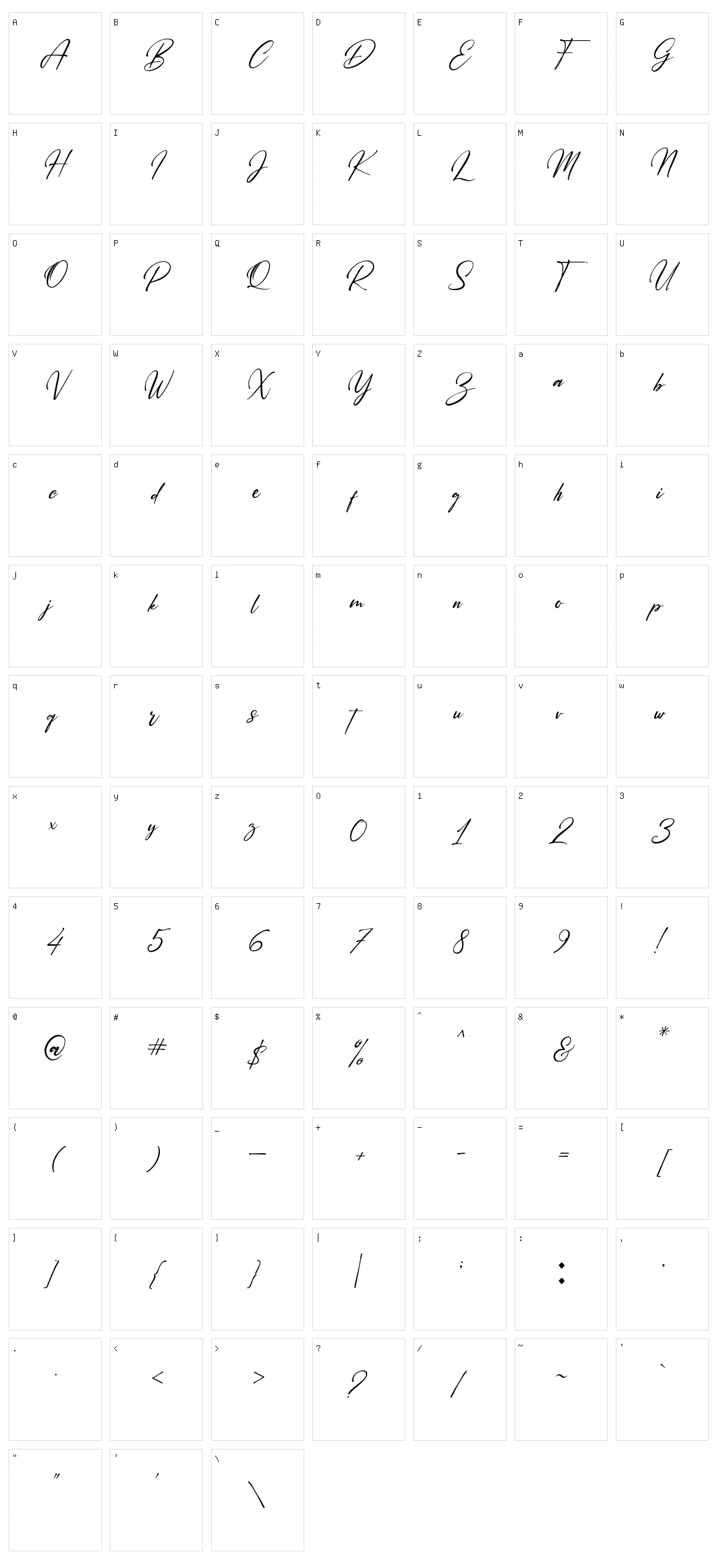 Saltacrus Character Set