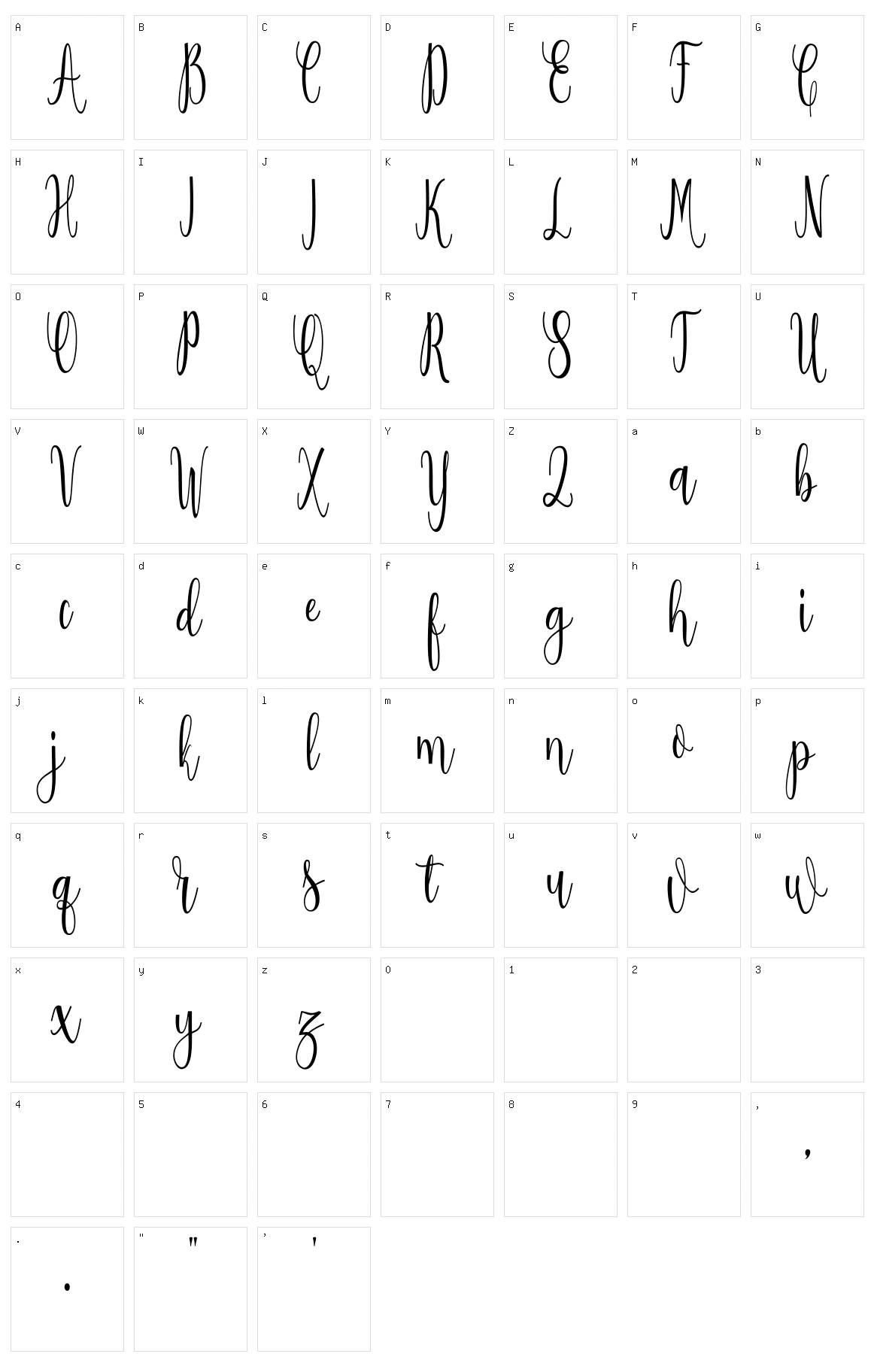 Salwa Character Set