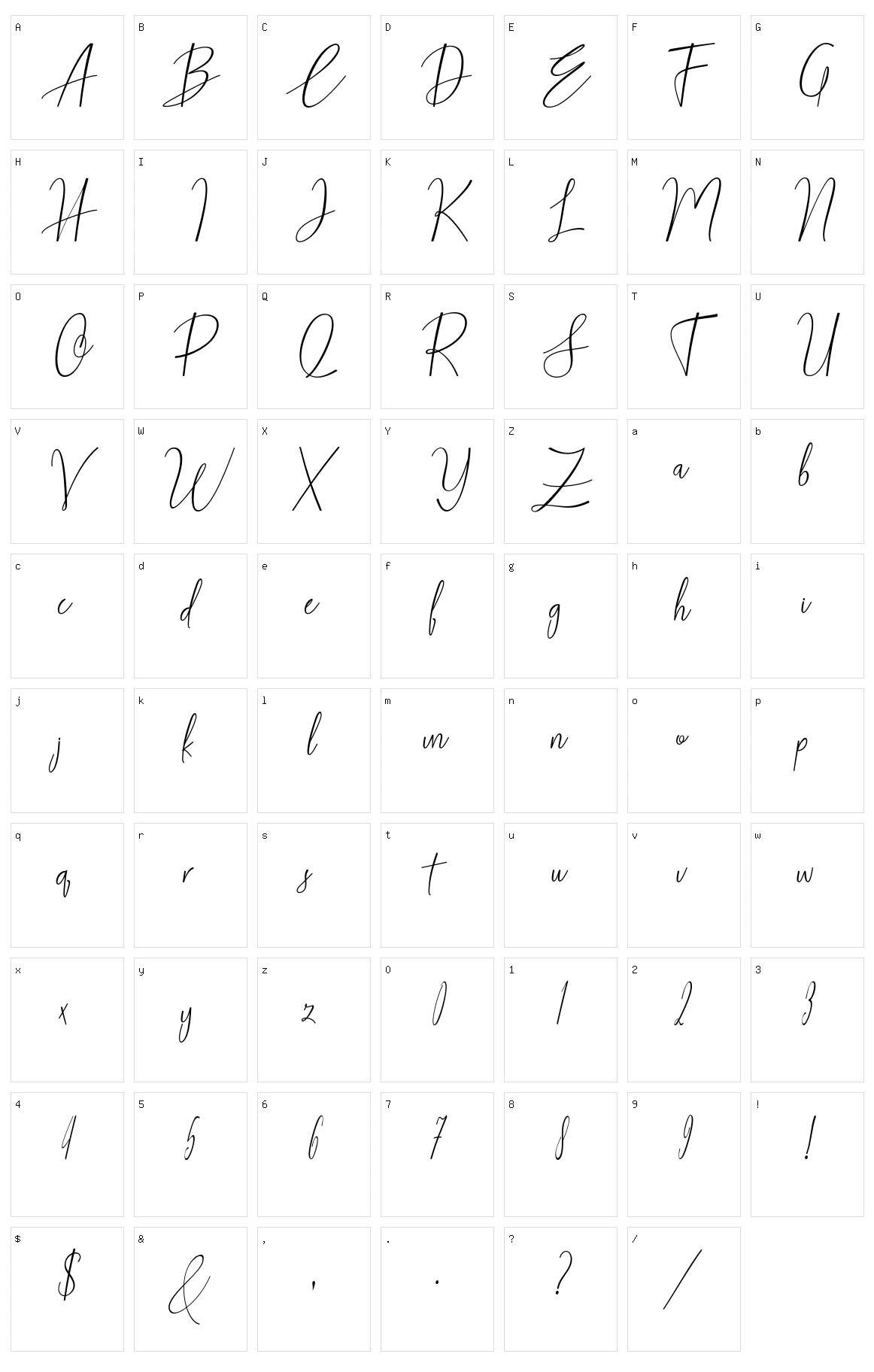 Santiago Character Set