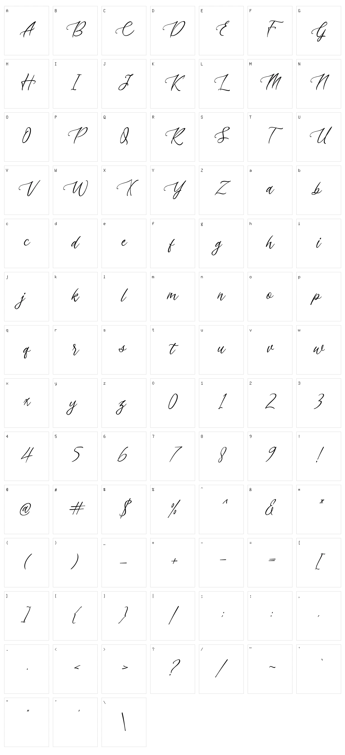 Sapha Character Set