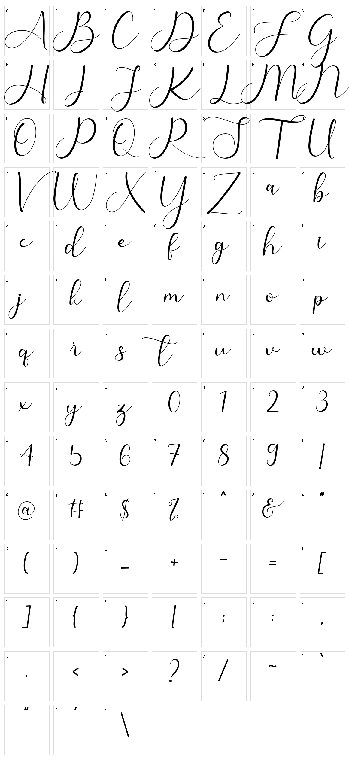 Sarilla Character Set