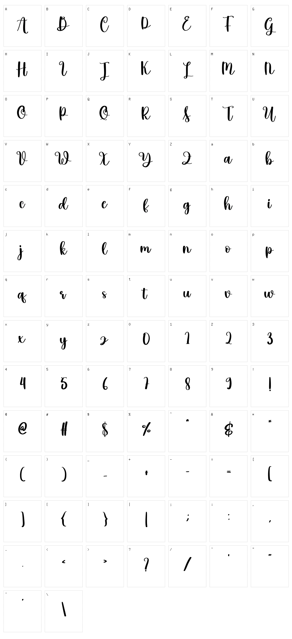 Saturnus Character Set