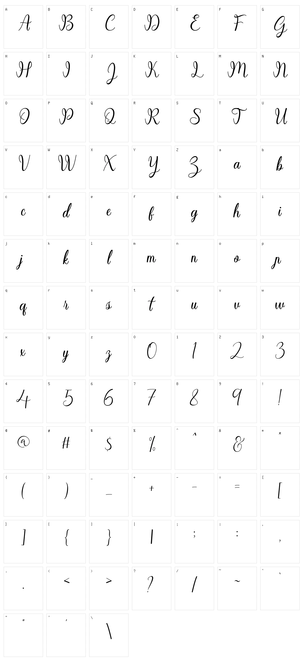 Sayidah Character Set