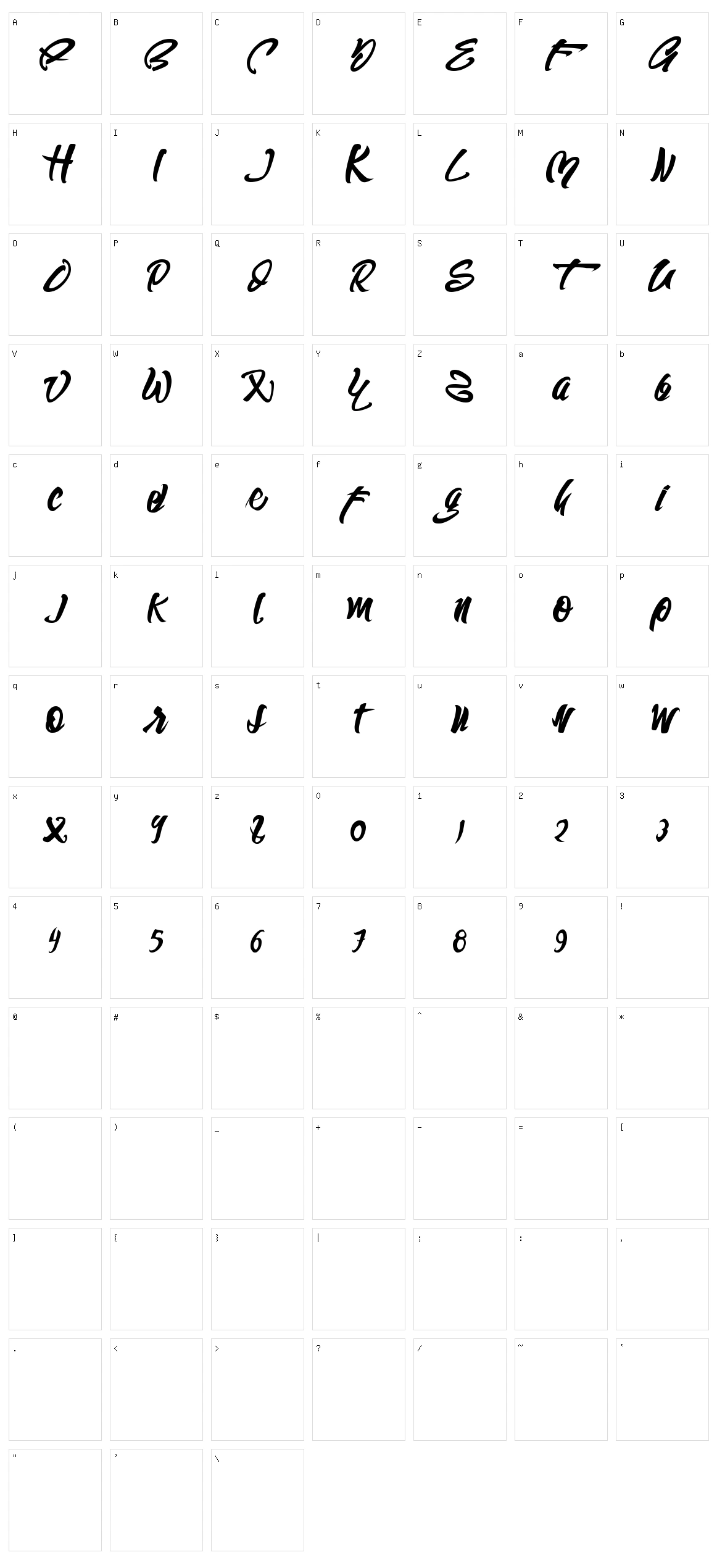 Sempak Character Set