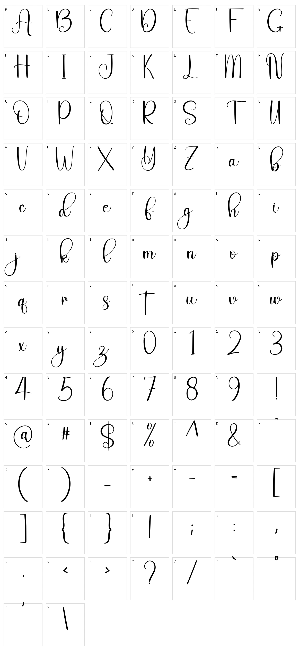 Shaby Character Set