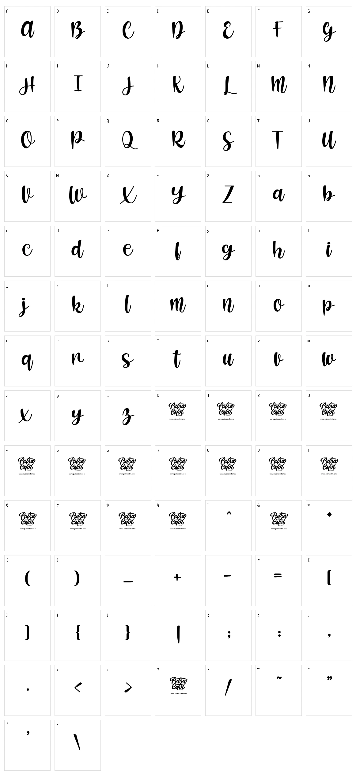 Shecarea Character Set