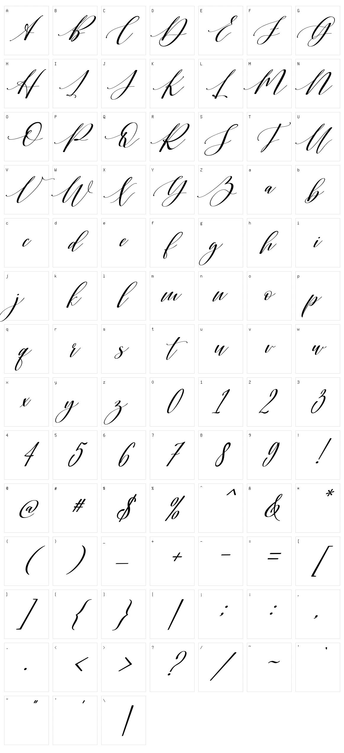 Shington Character Set