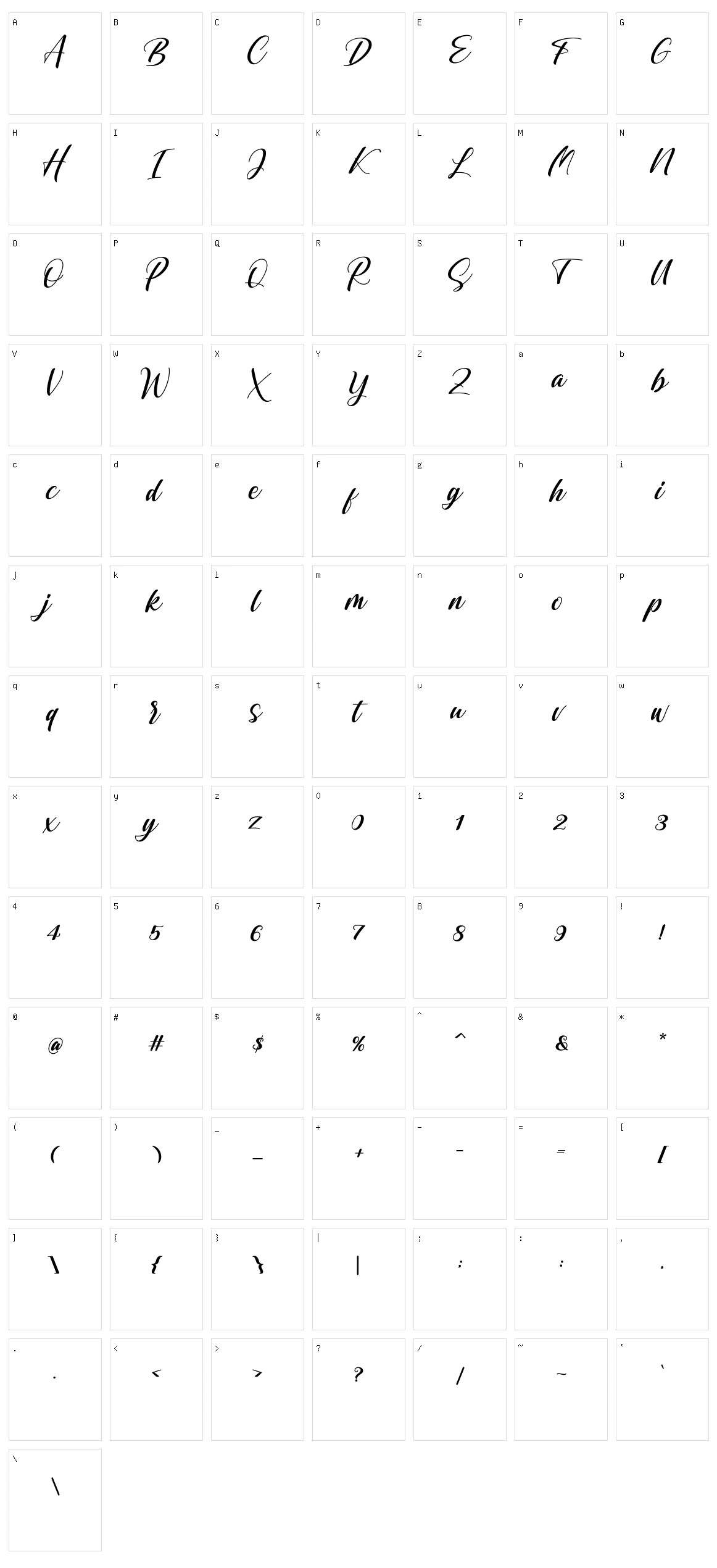 Shintyan Character Set