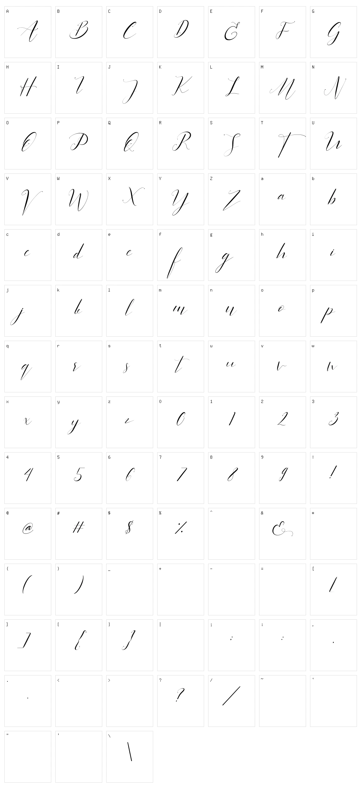 Sientta Character Set