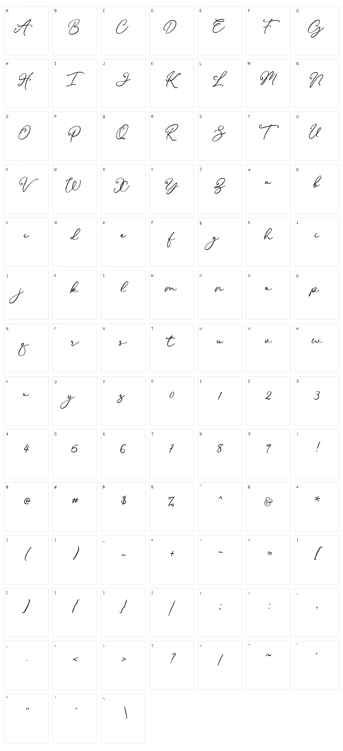 Silagus Character Set