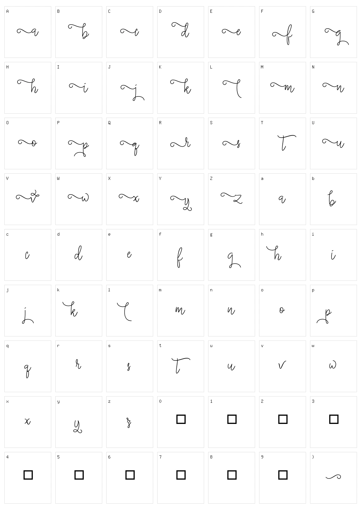 Silverstar Character Set
