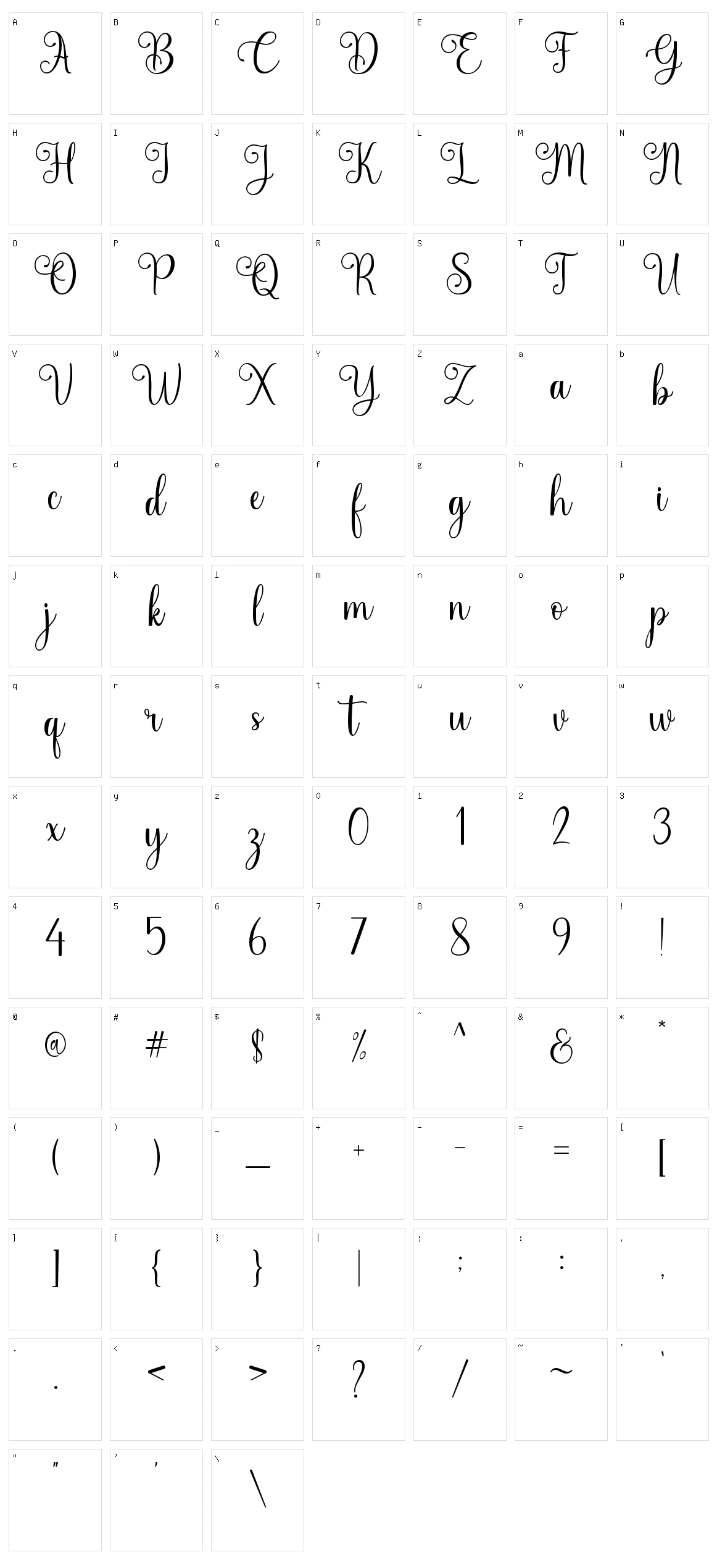 Sindentosa Character Set