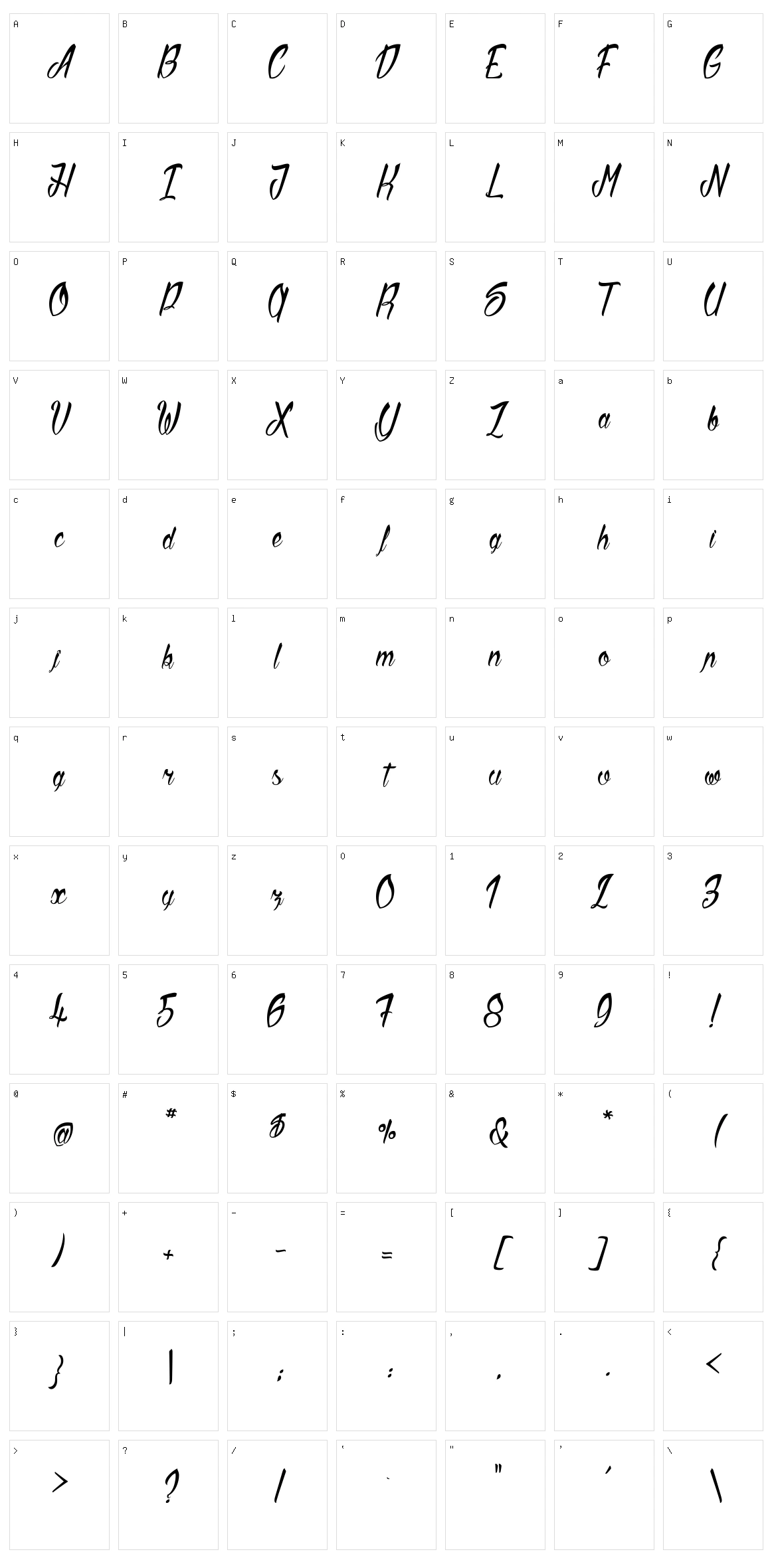 Sliced by Hand Character Set