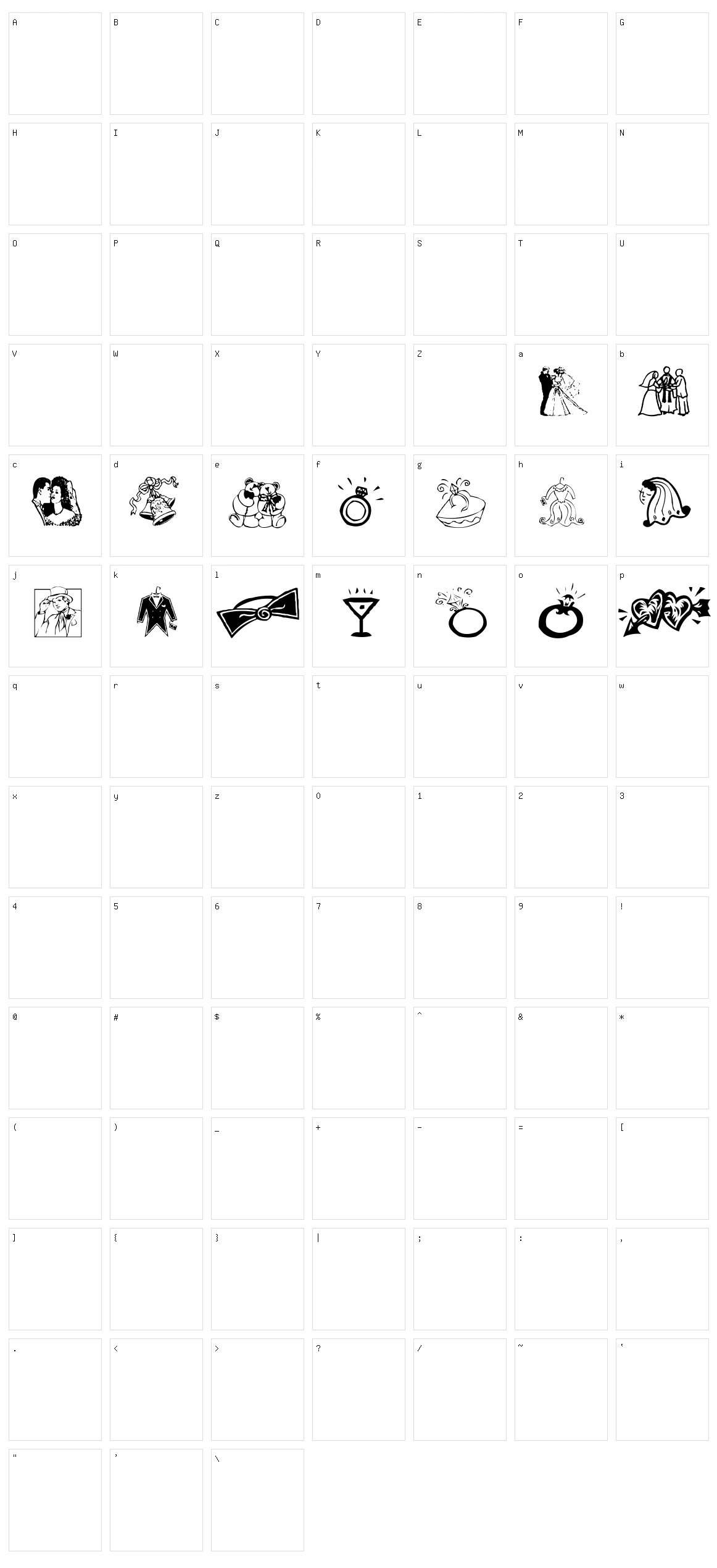 AEZ Wedding Dings Character Set