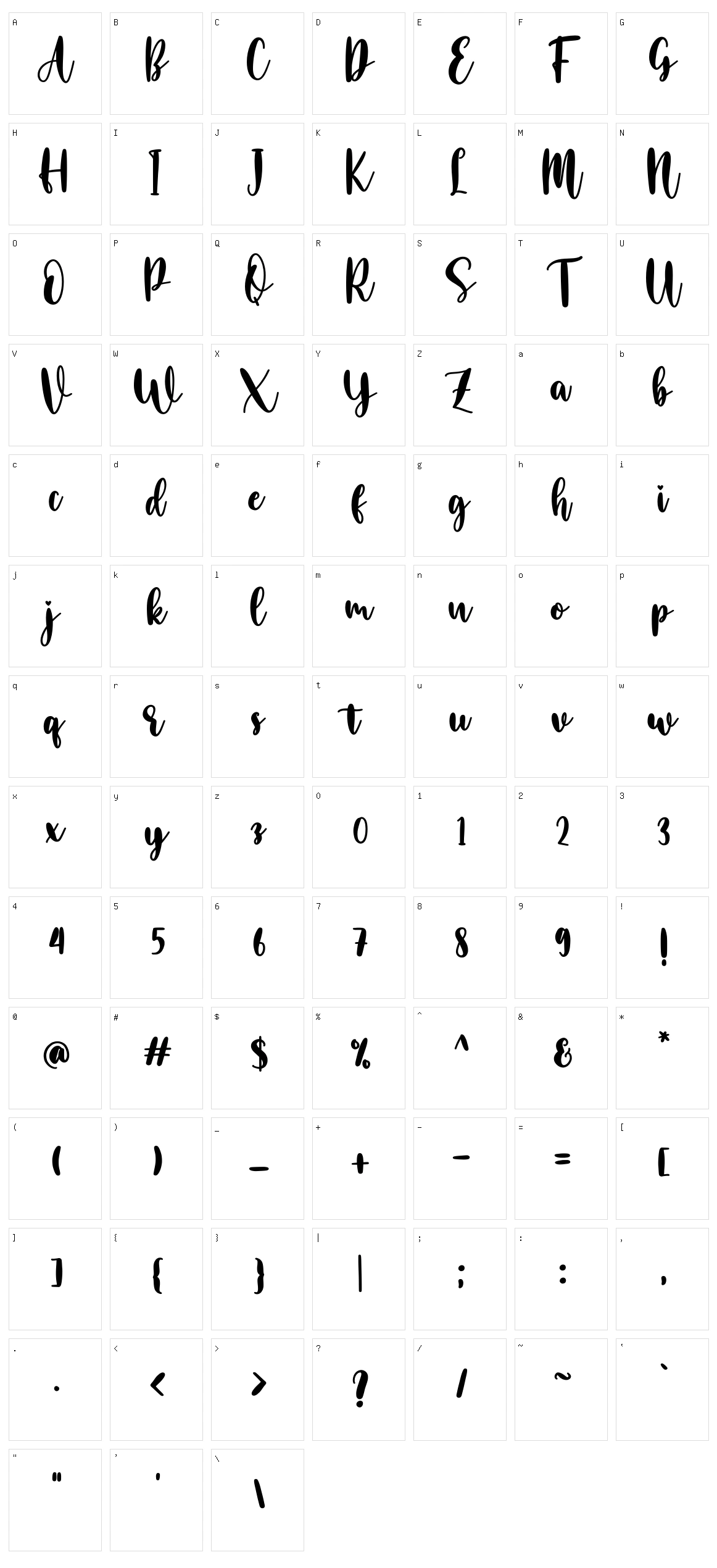 Smurs Character Set