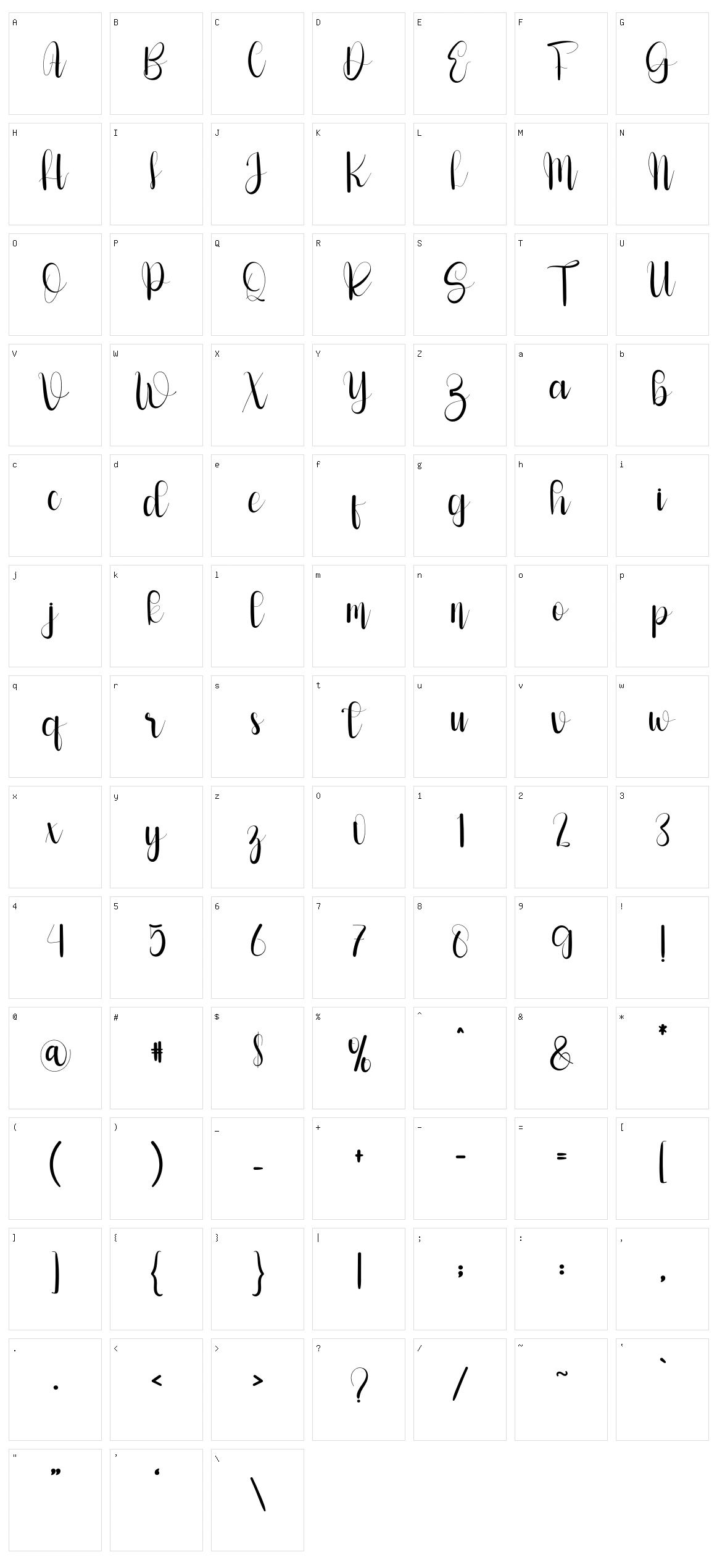 Solaytia Character Set