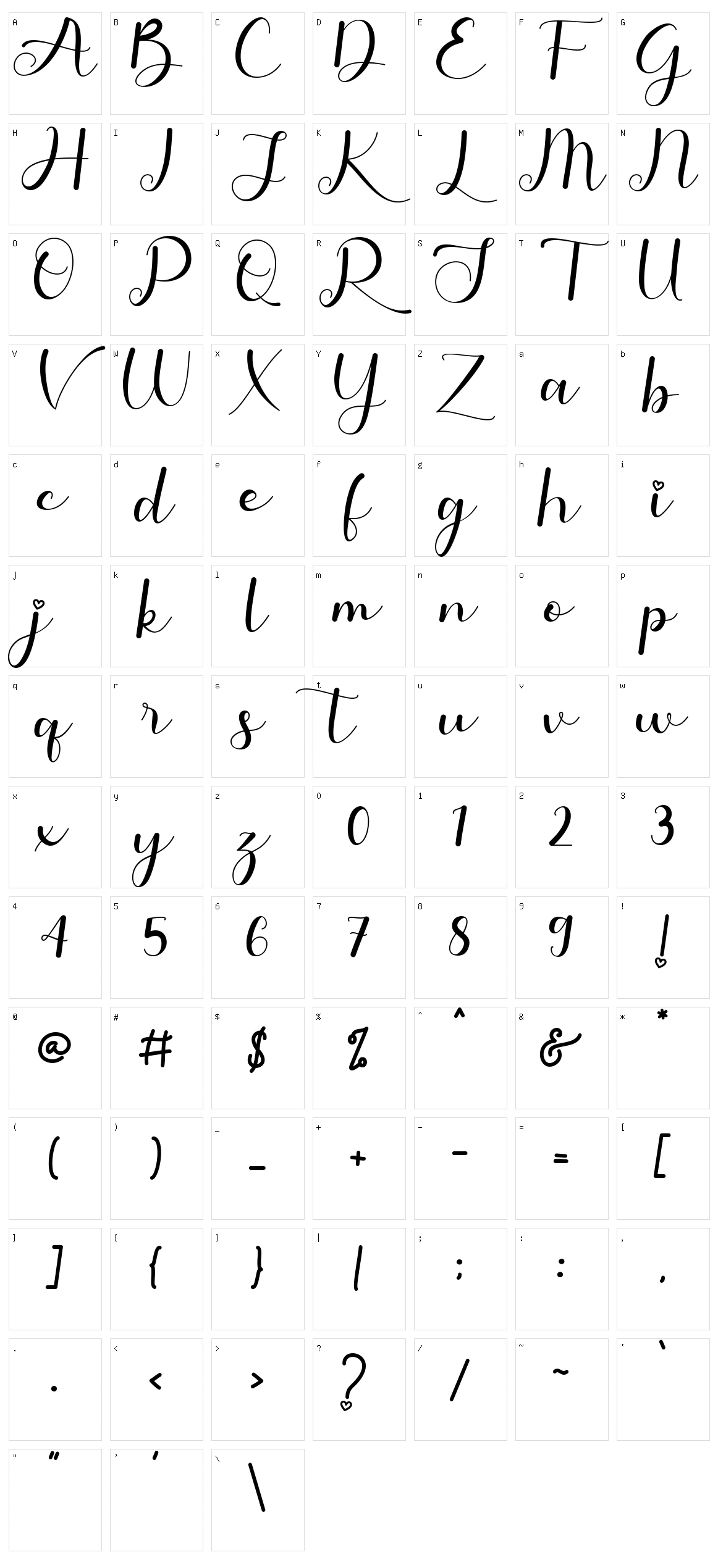 Sorai Character Set