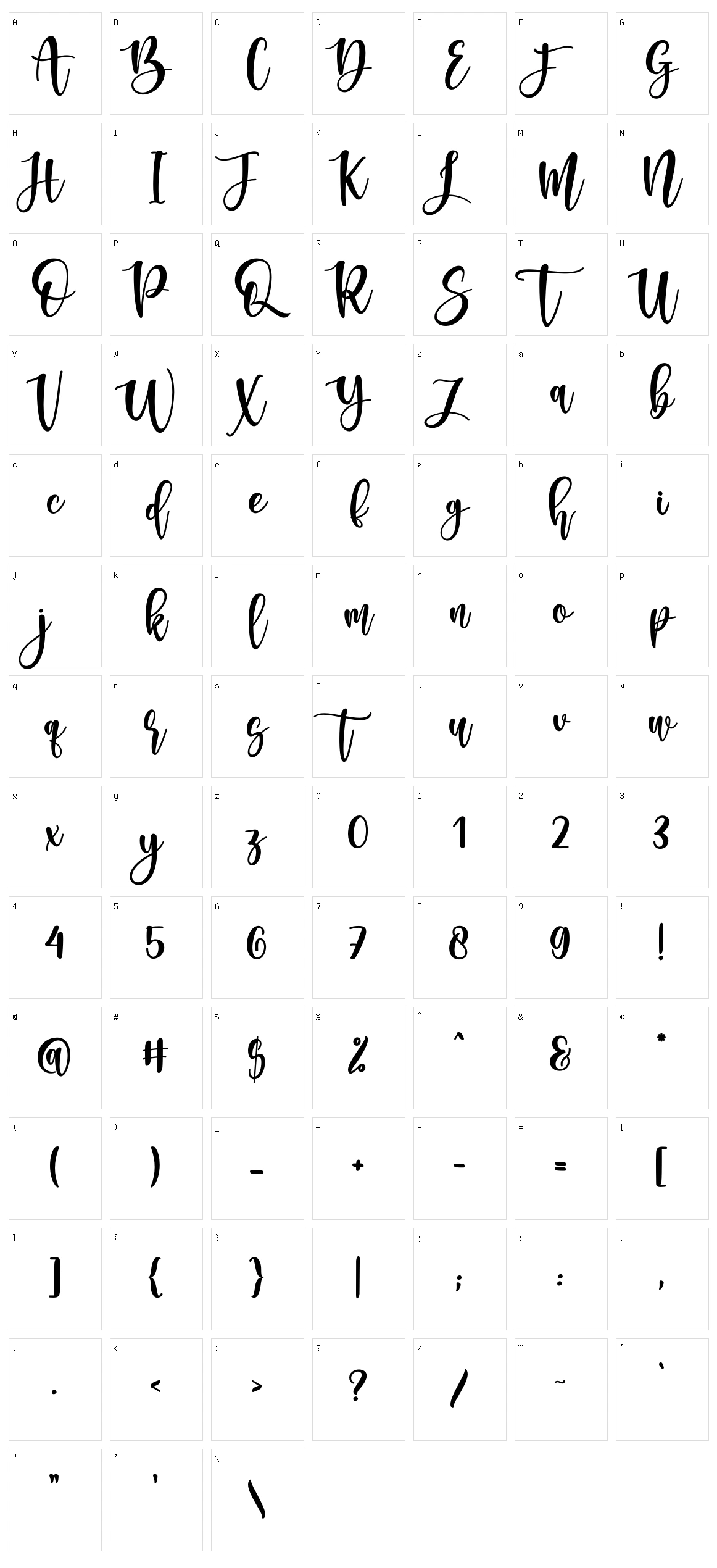 Southmore Character Set