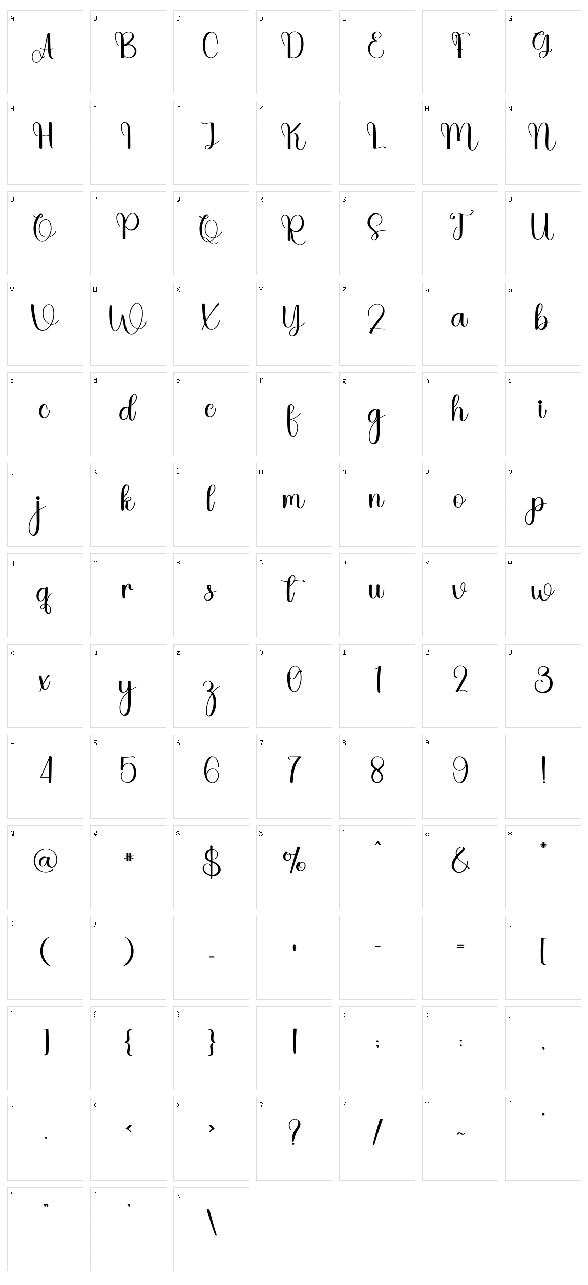 Sparate Character Set