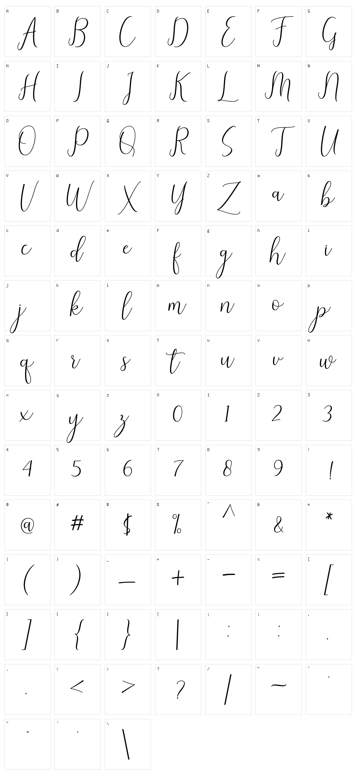 Stella Character Set