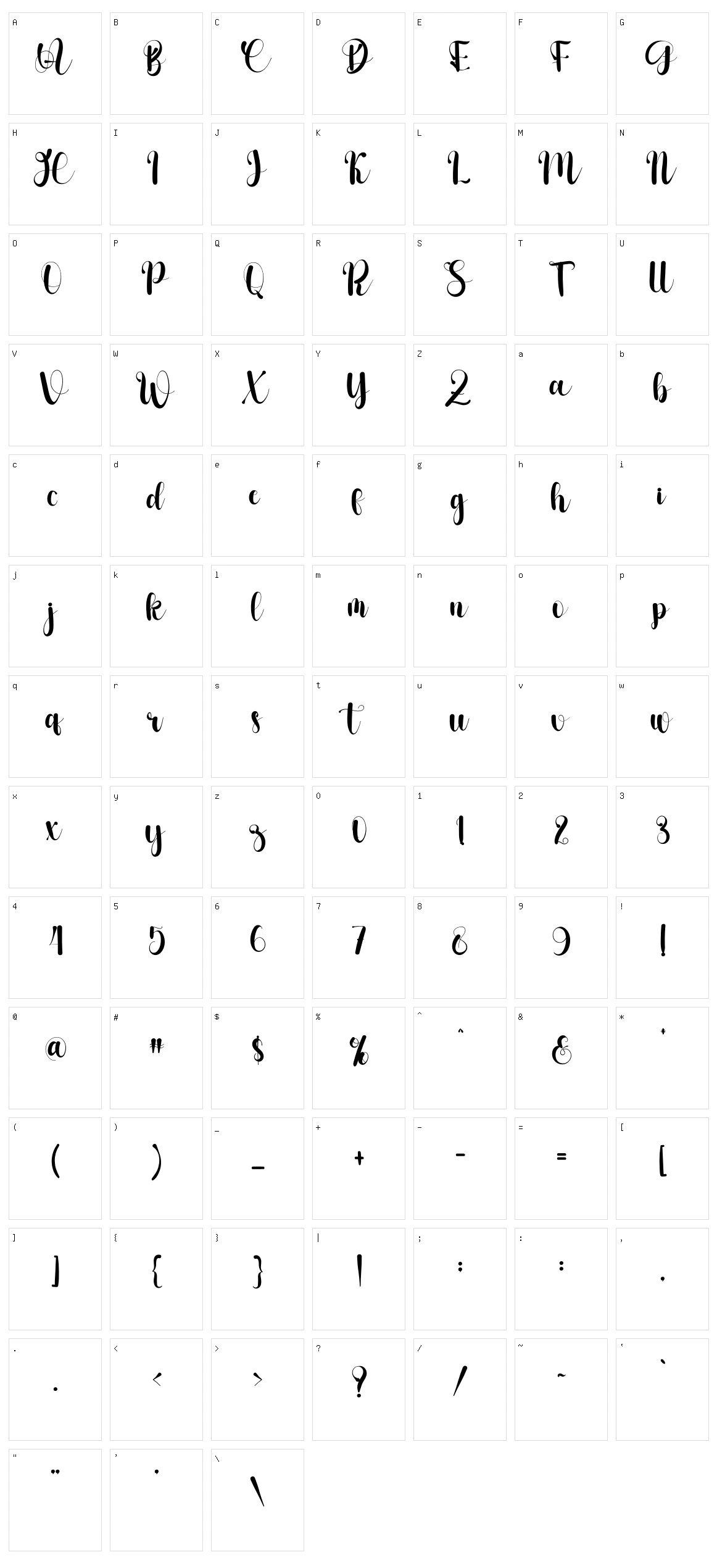 Stelling Spring Character Set
