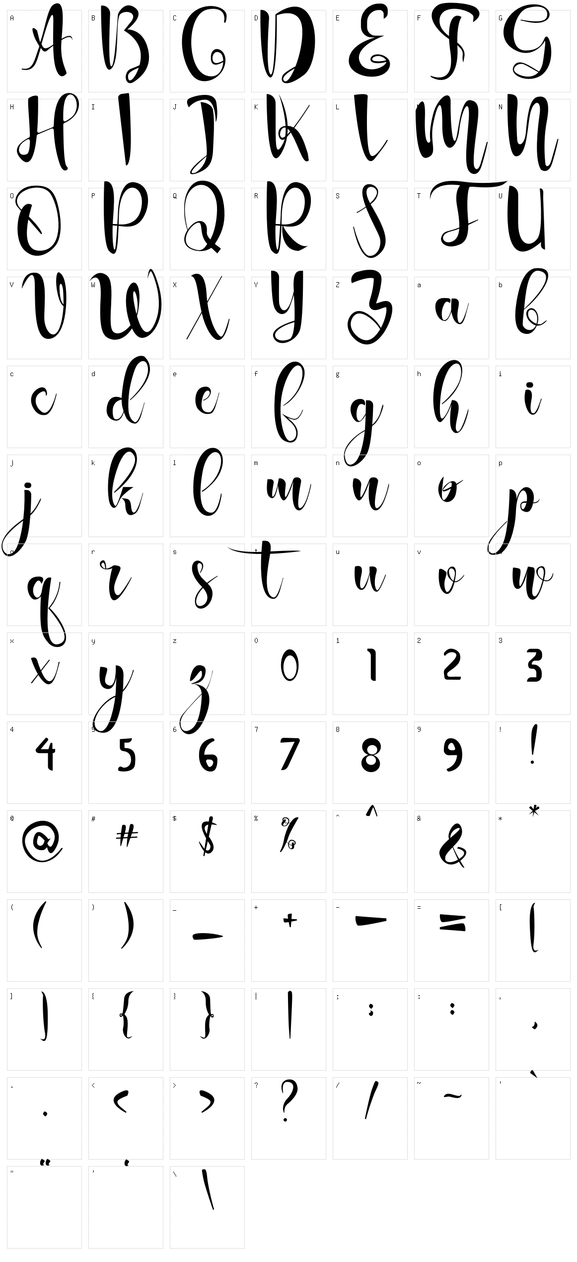 Stenlies Character Set