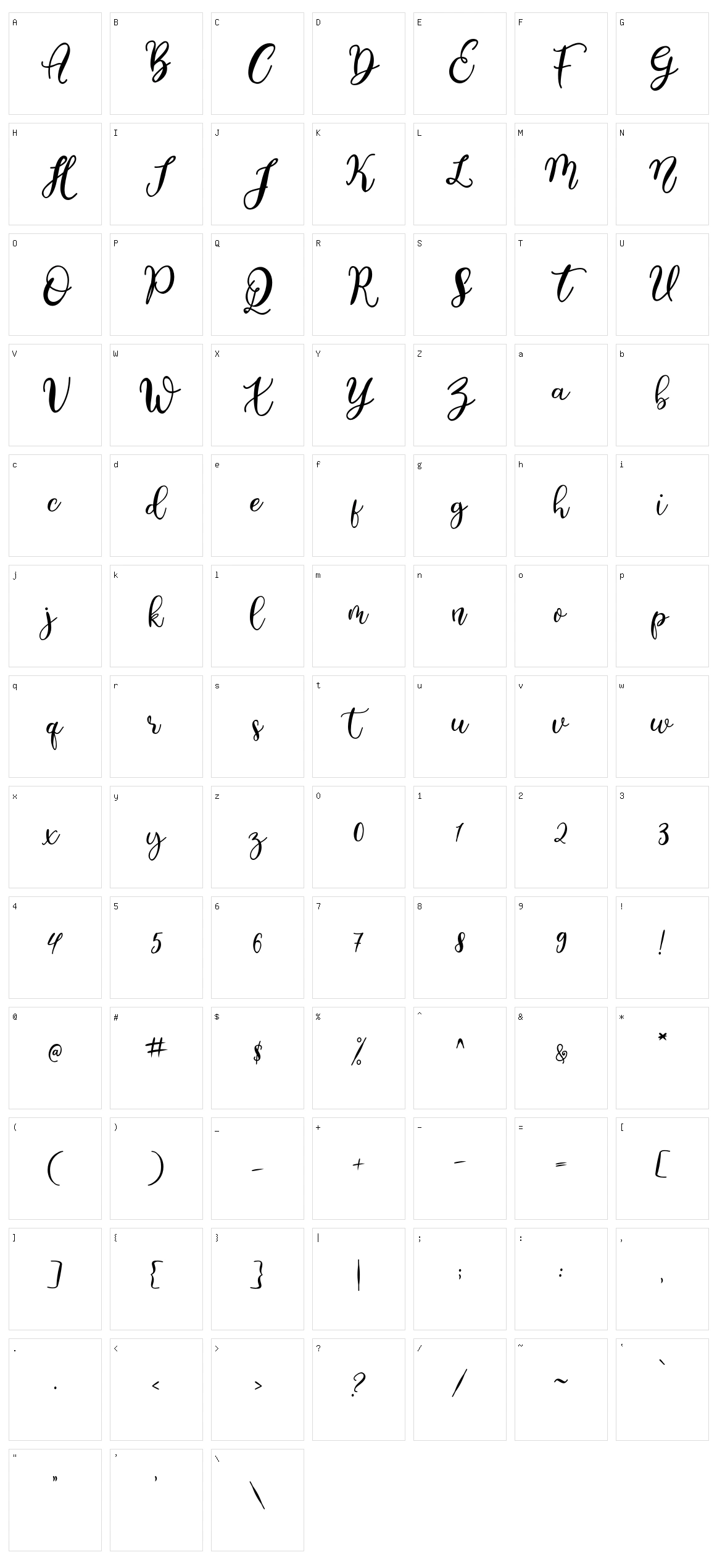Stilsa Character Set