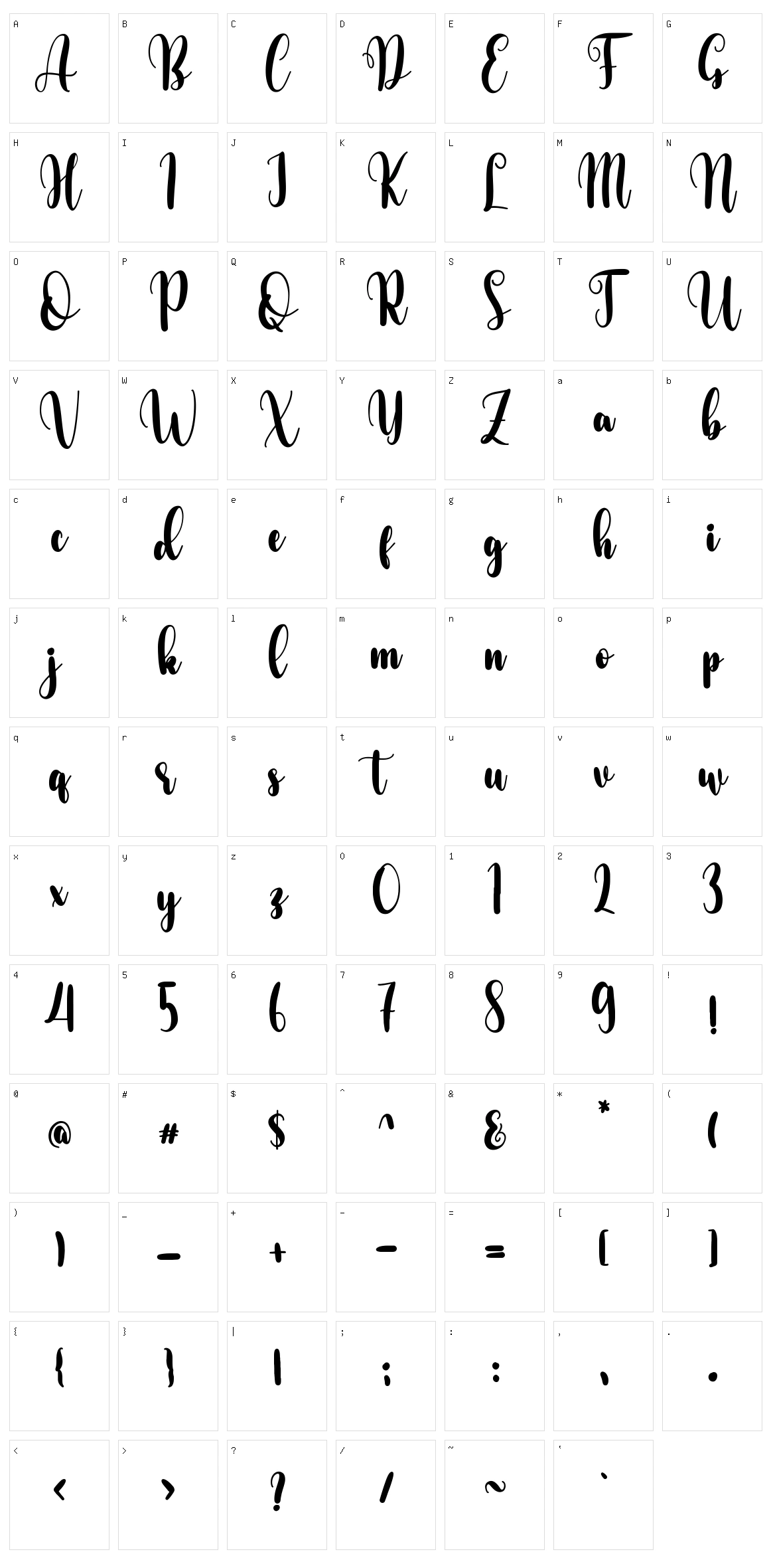 Storia Character Set