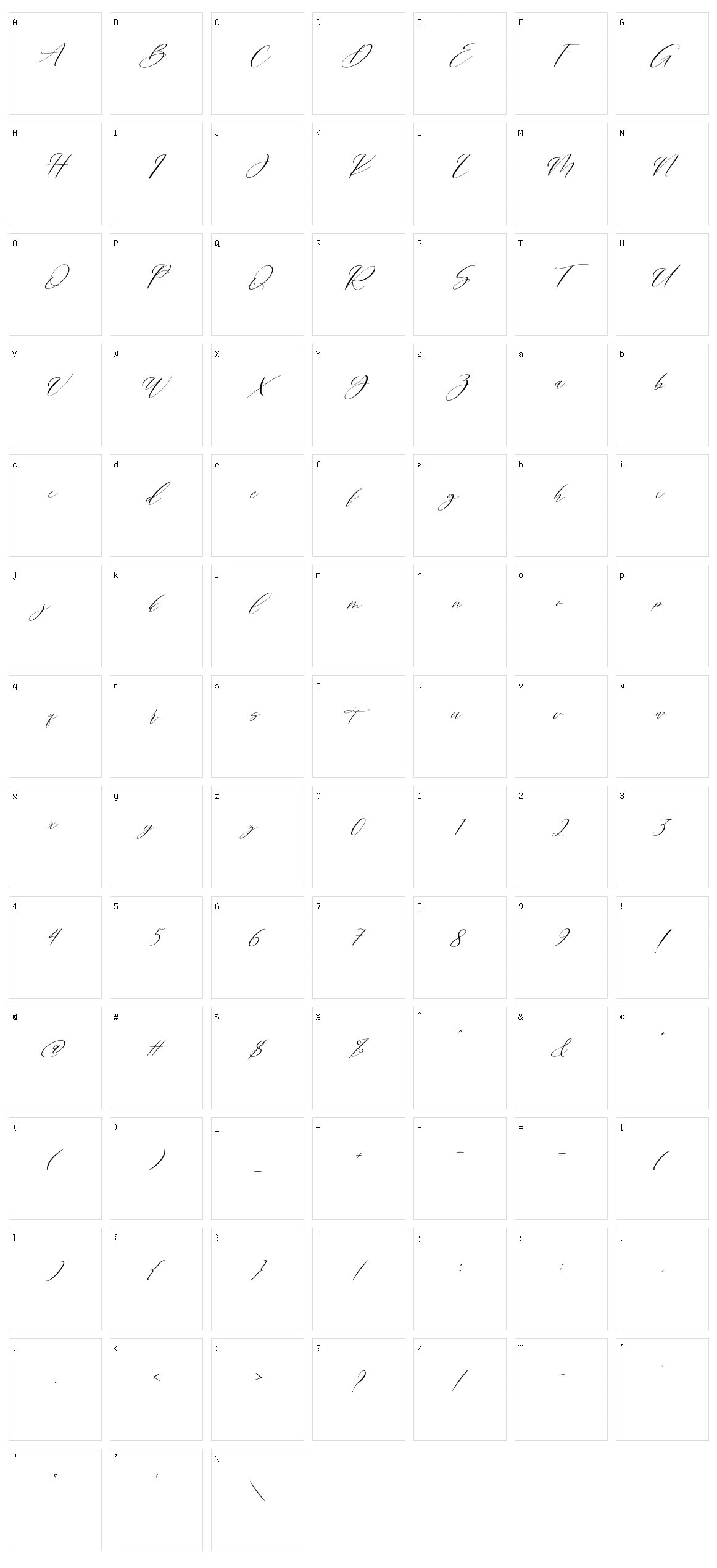 Streat line Character Set