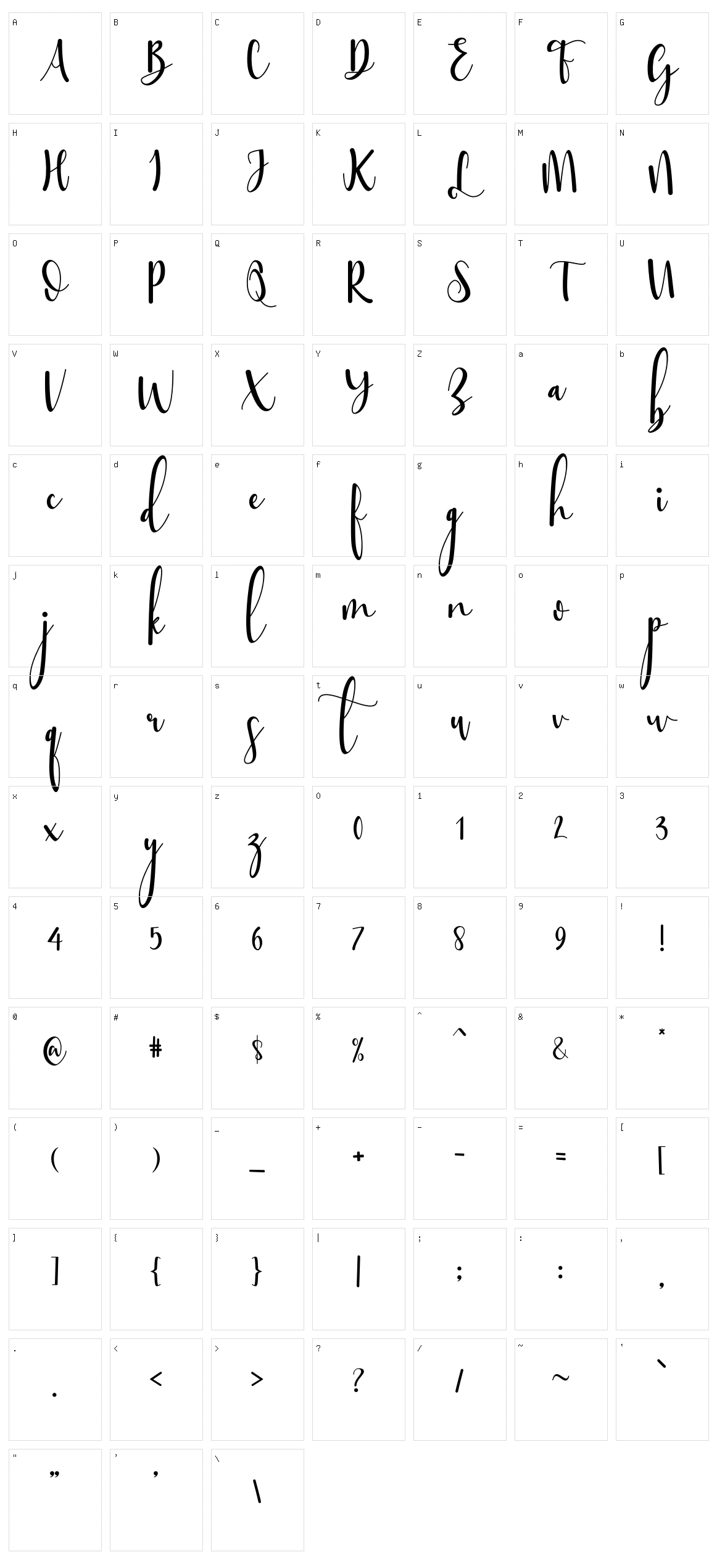Sttessi Character Set