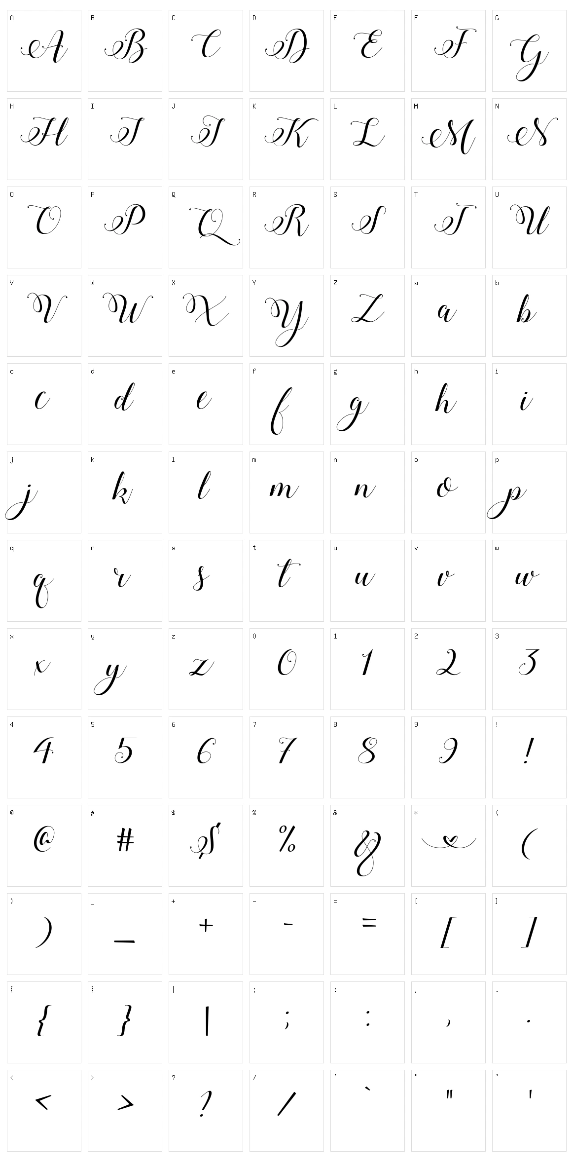 Stylish Calligraphy Character Set