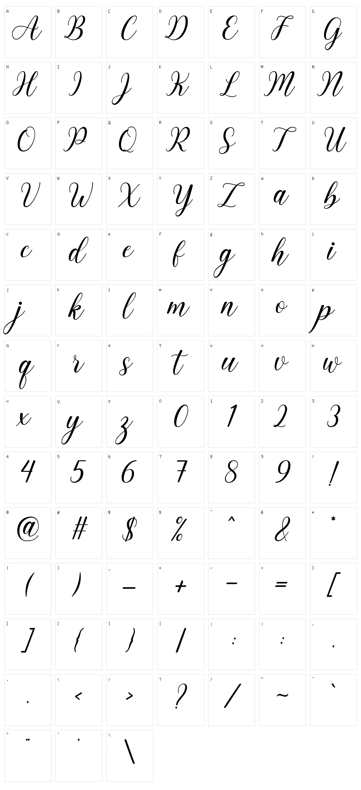 Subyan Character Set