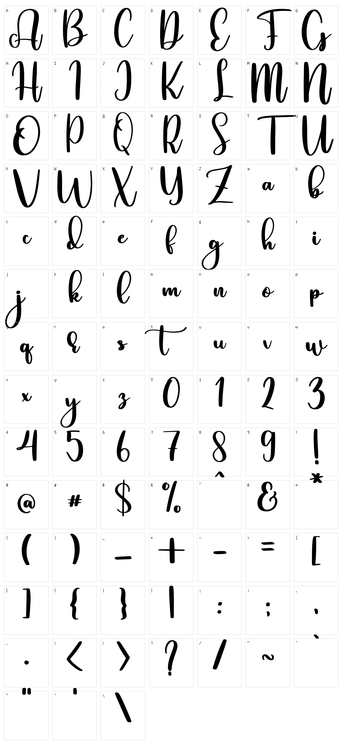 Suedey Character Set