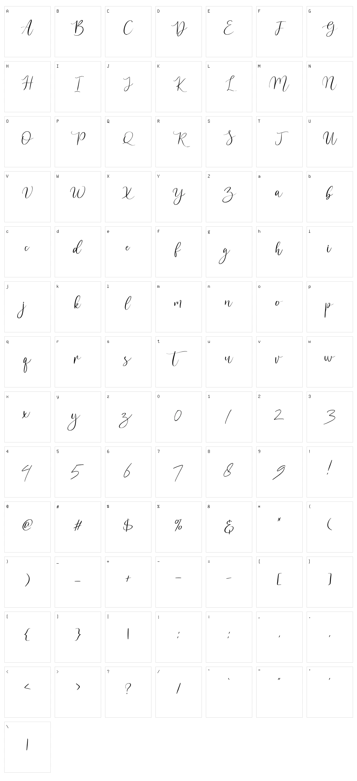 Suttimmos Character Set