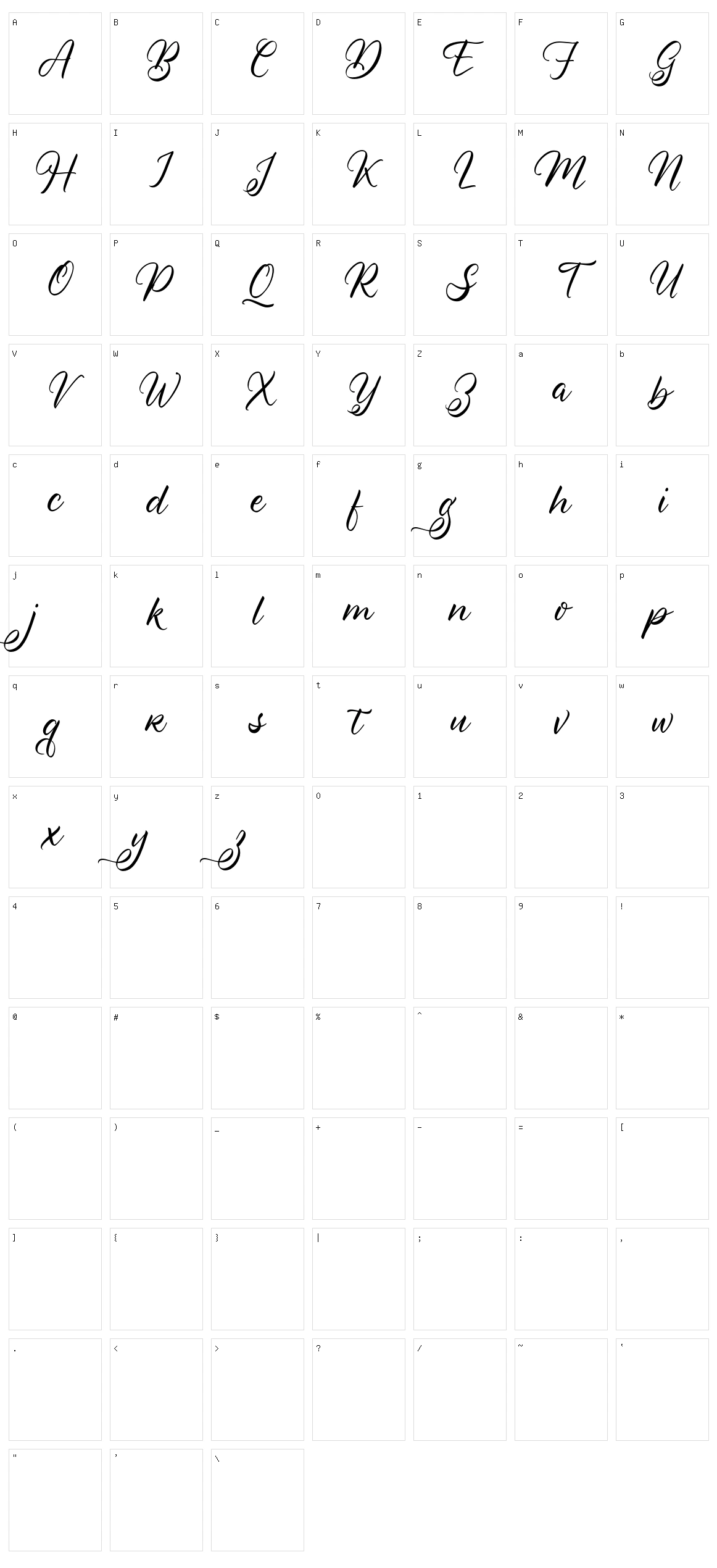 Swansong Character Set