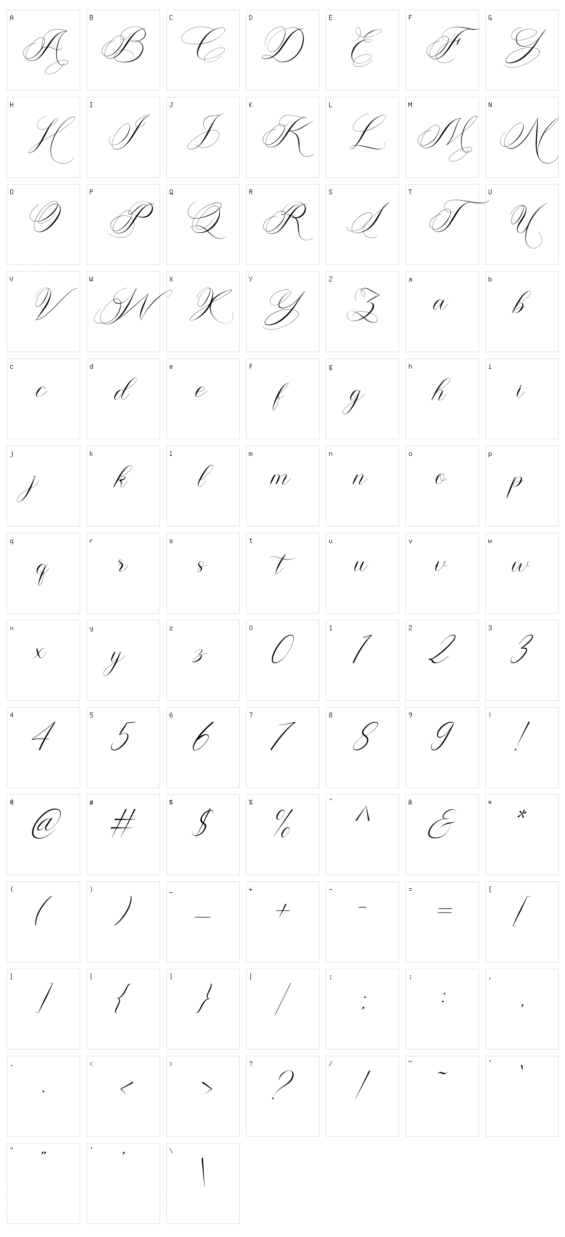 Sweet Flourishing Character Set