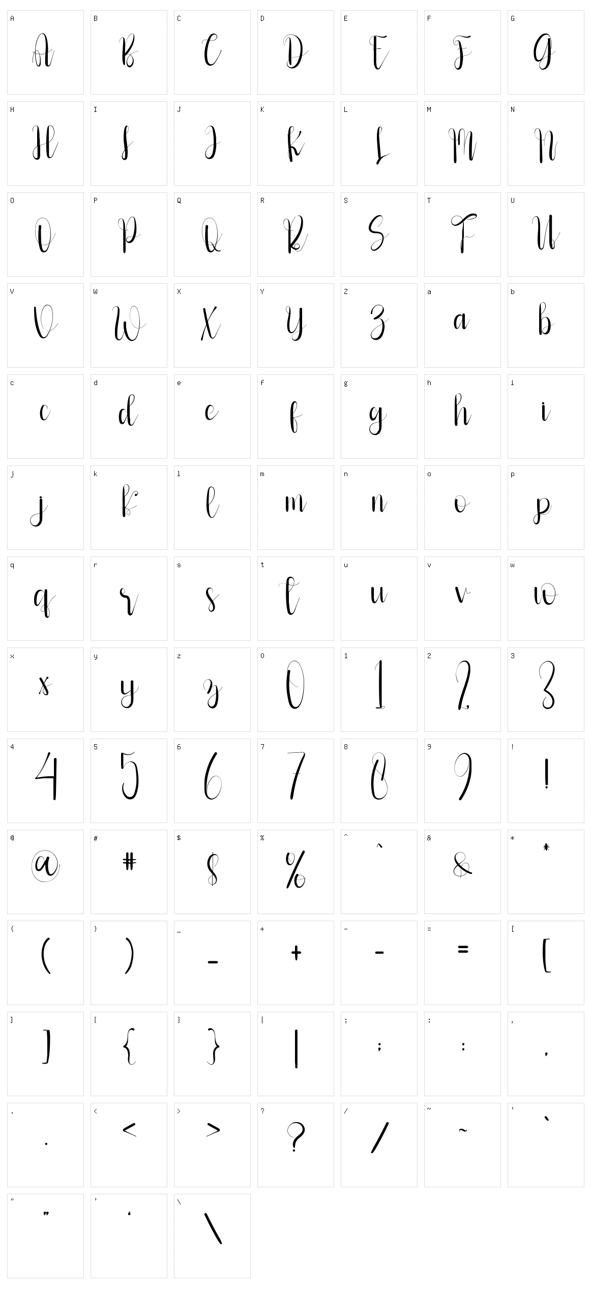 Sweetly Character Set