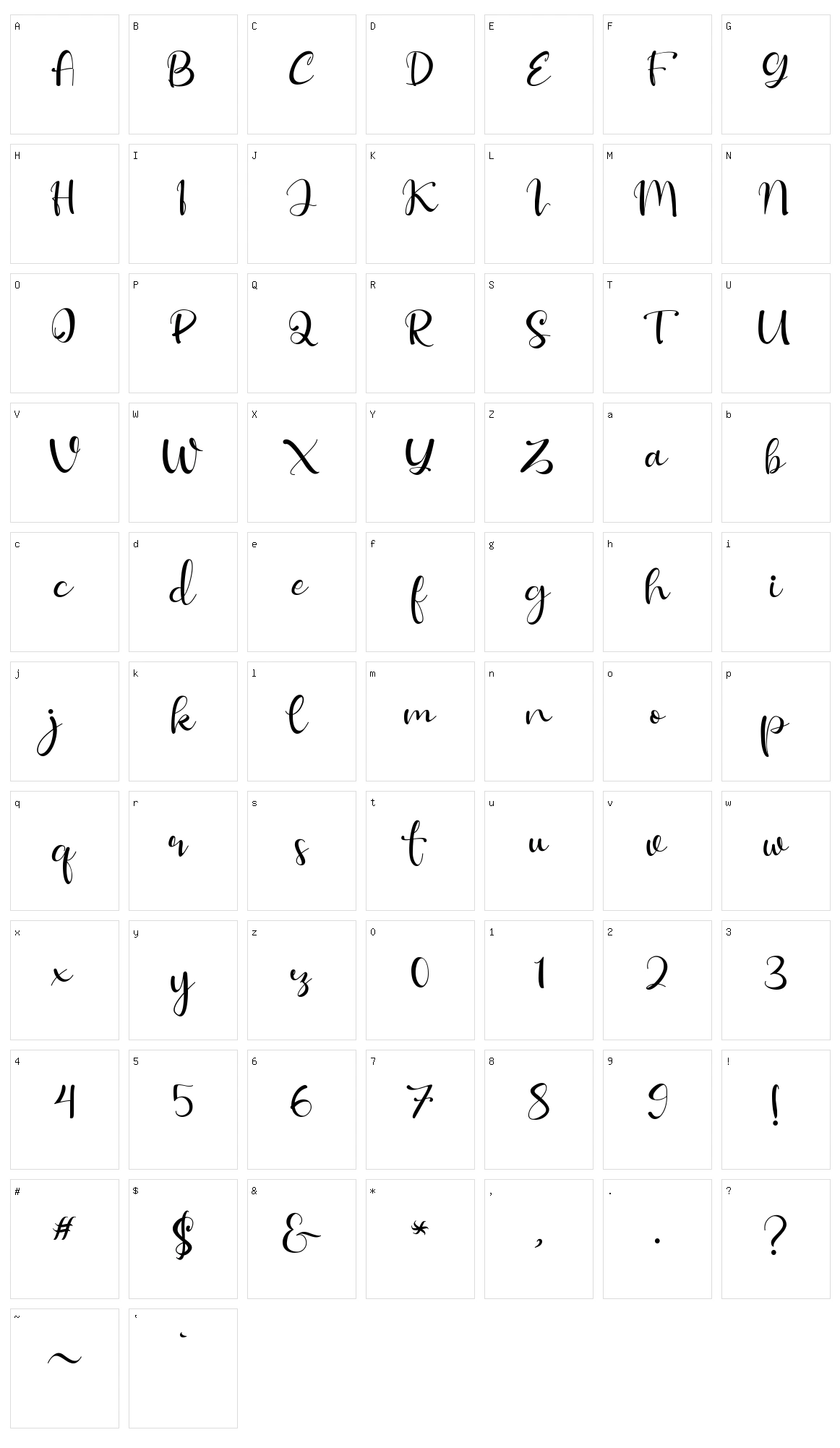 Syakira Character Set