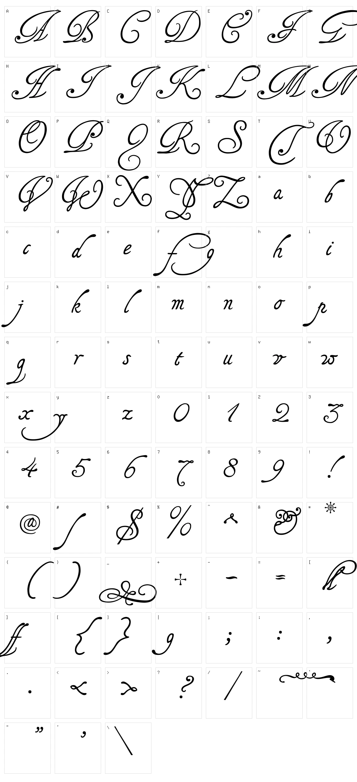 Tagettes Character Set