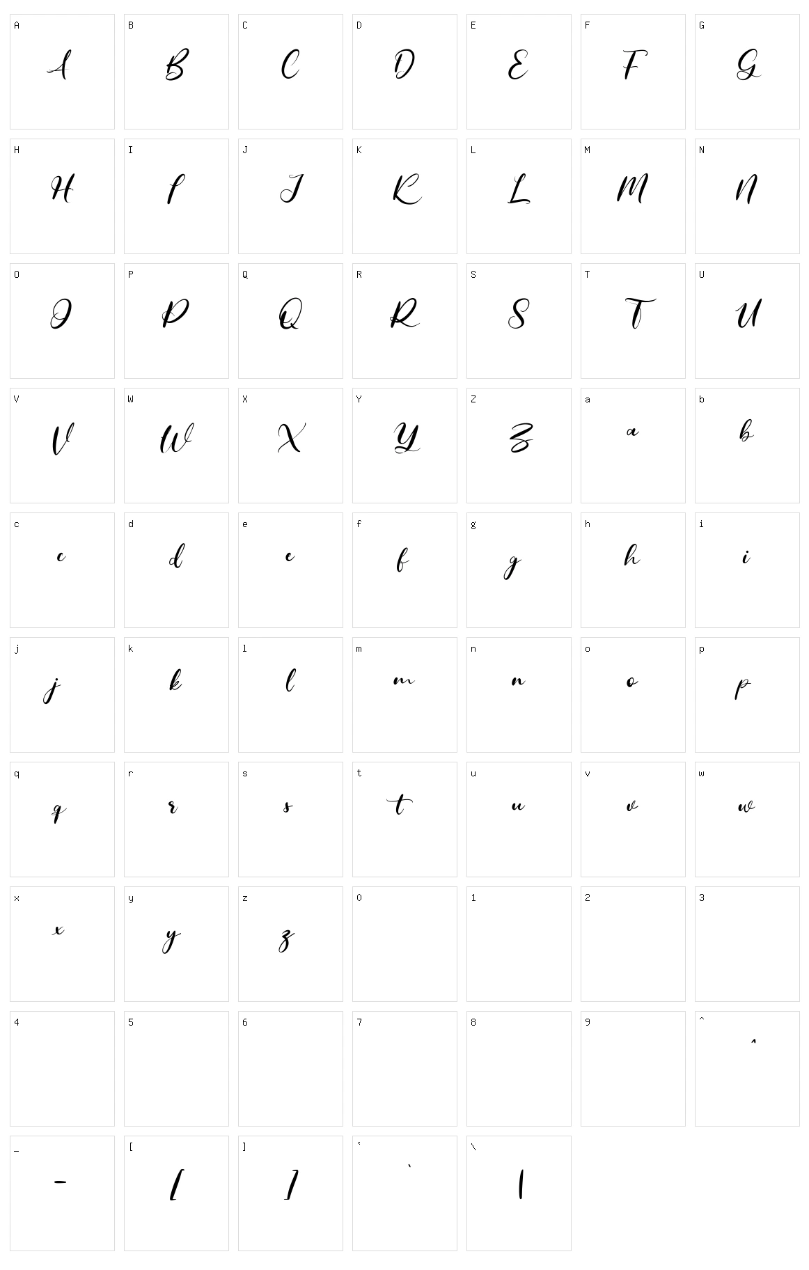 Tesselates Character Set