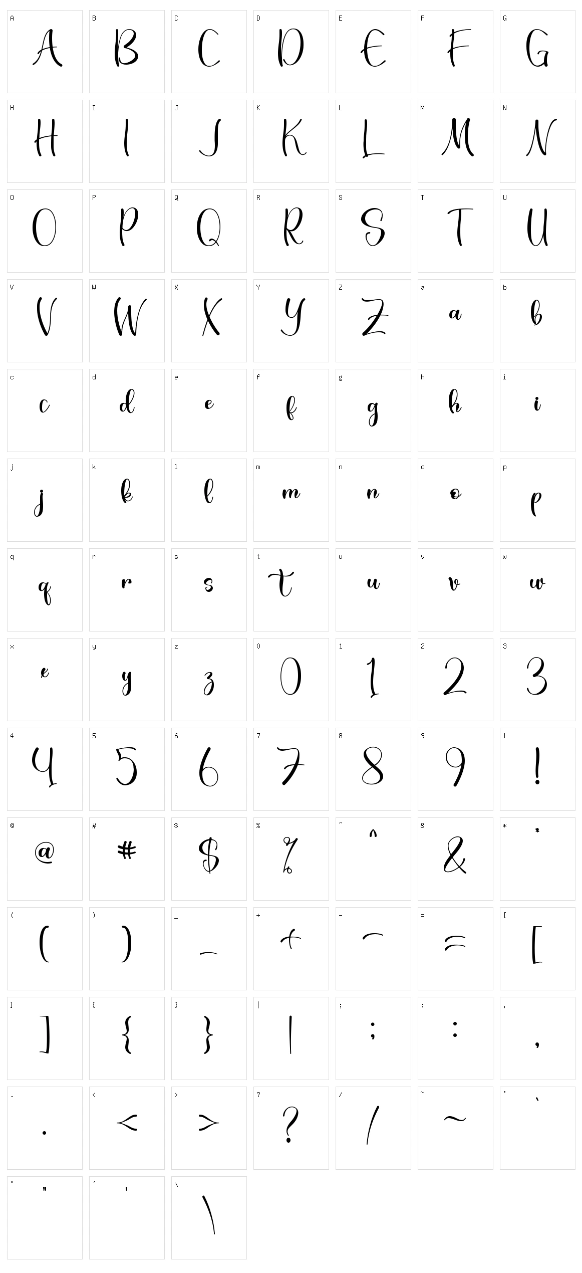 Thanklove Character Set